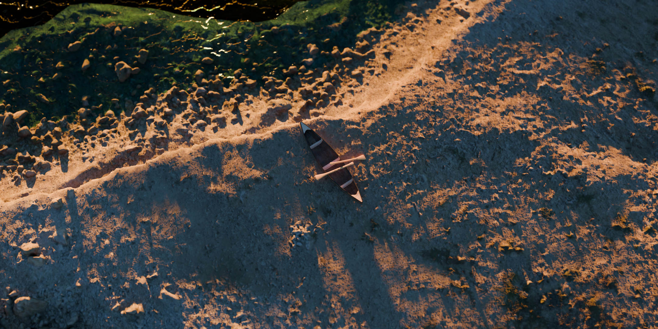 Sea Shore Low-poly 3D model_3