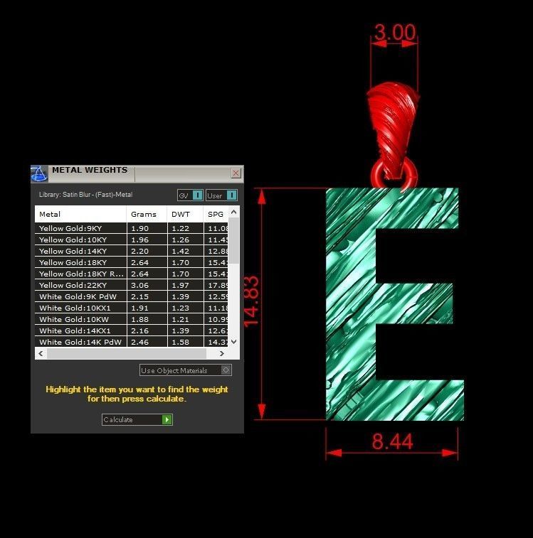 E Letter Alphabet Wooden Texture Pendant 3D Print Model 3D print model_1