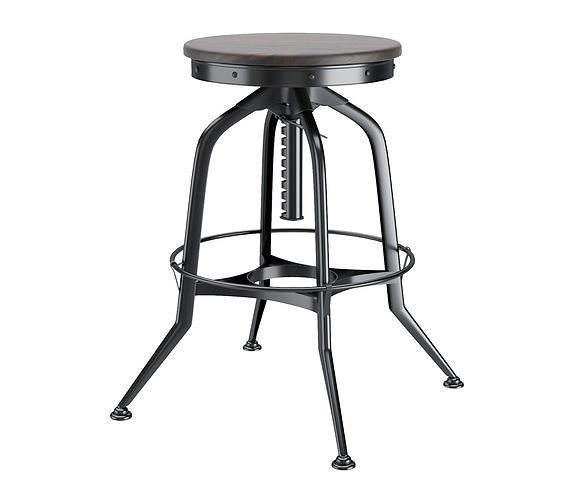 1940S VINTAGE TOLEDO BARSTOOL 3D model