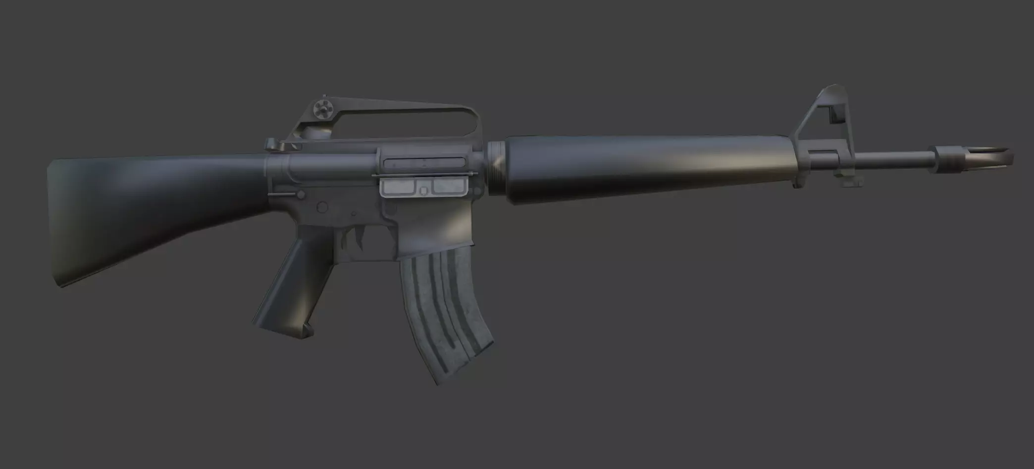 weapon m16a1 Low-poly 3D model_0