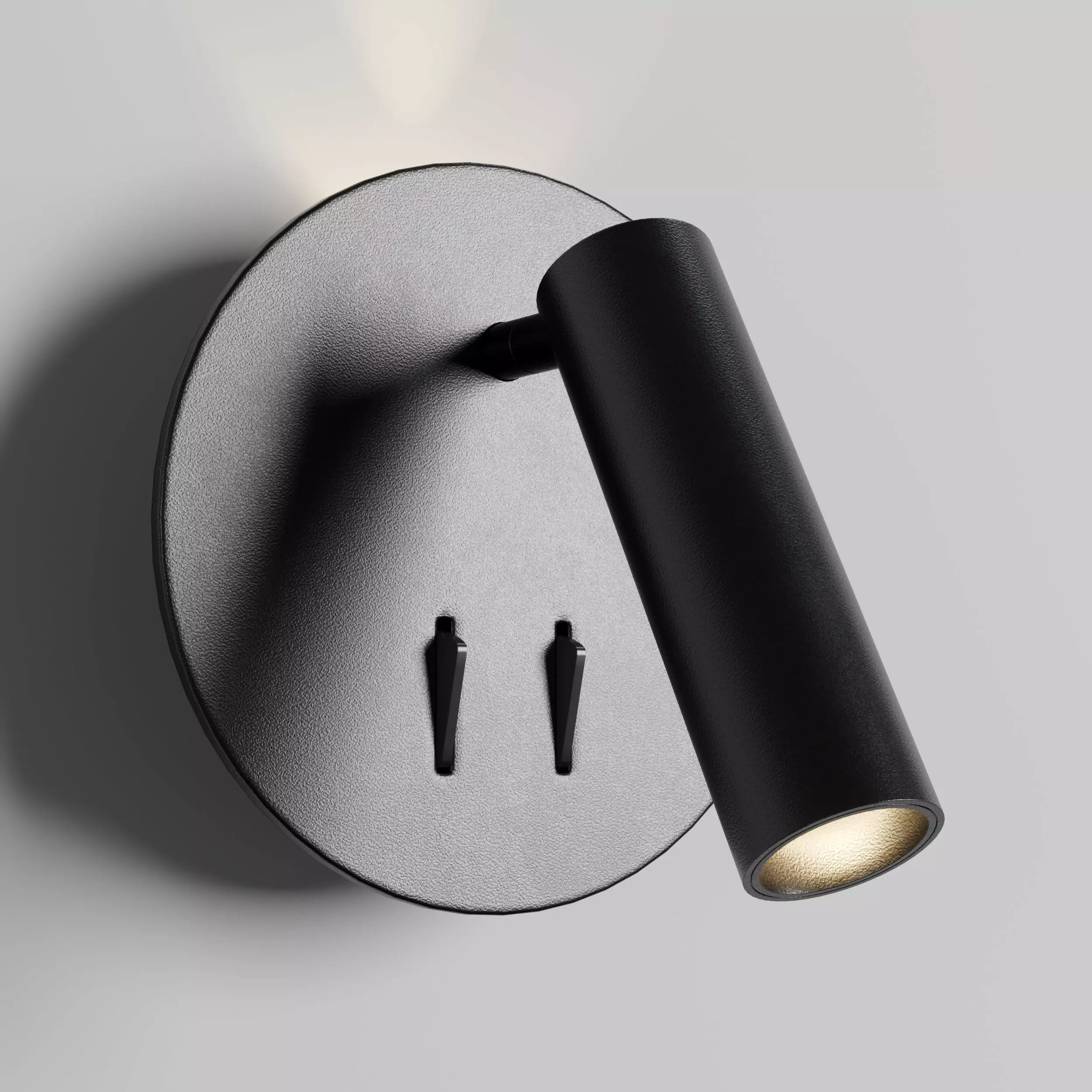 Lucande Magya LED wall light white 2-bulb Low-poly 3D model