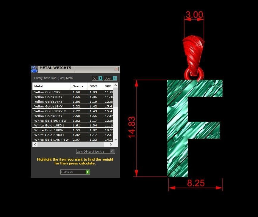 F Letter Alphabet Wooden Texture Pendant 3D Print Model 3D print model_1