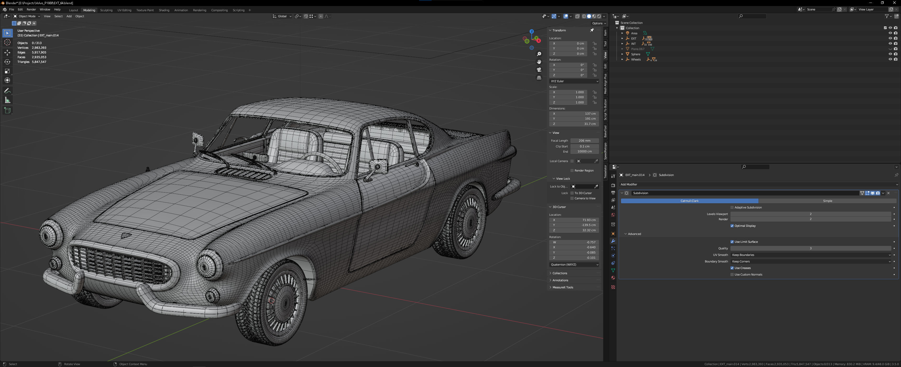 Volvo p1800 3D model_9
