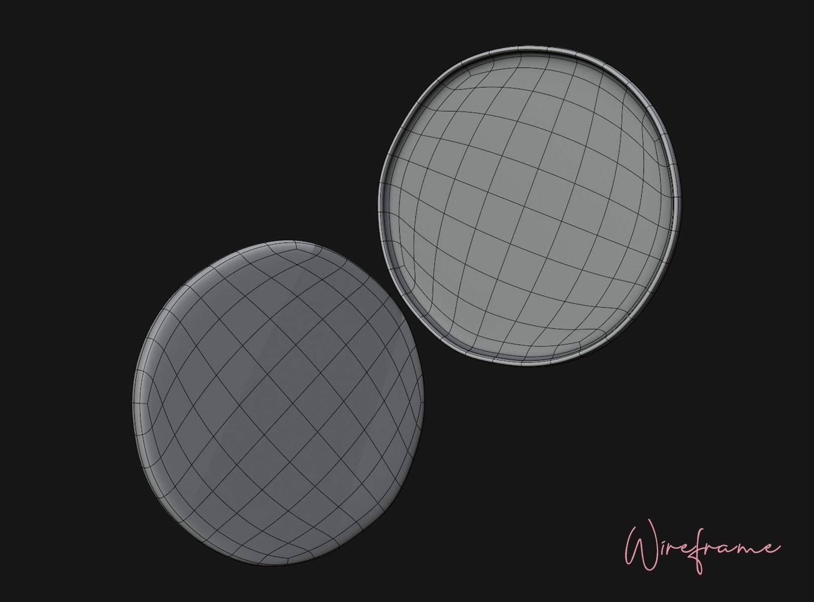 Realistic Ribbed Candle On A Plate  3D model_9