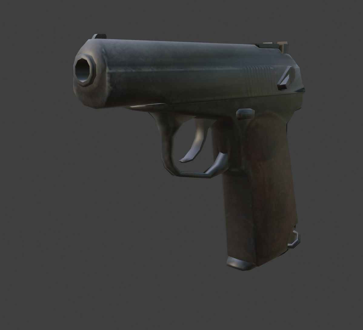 weapon pistol makarov Low-poly 3D model_1
