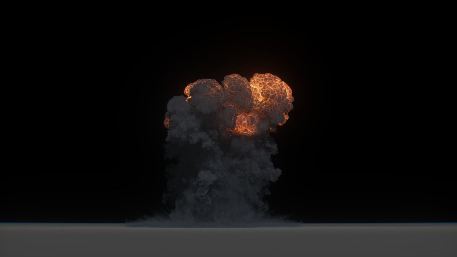 3D Model Nuclear Explosion based on Trinity Test in Oppenheimer 3D model_2