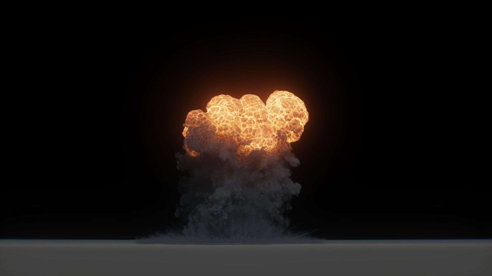 3D Model Nuclear Explosion based on Trinity Test in Oppenheimer 3D model_37