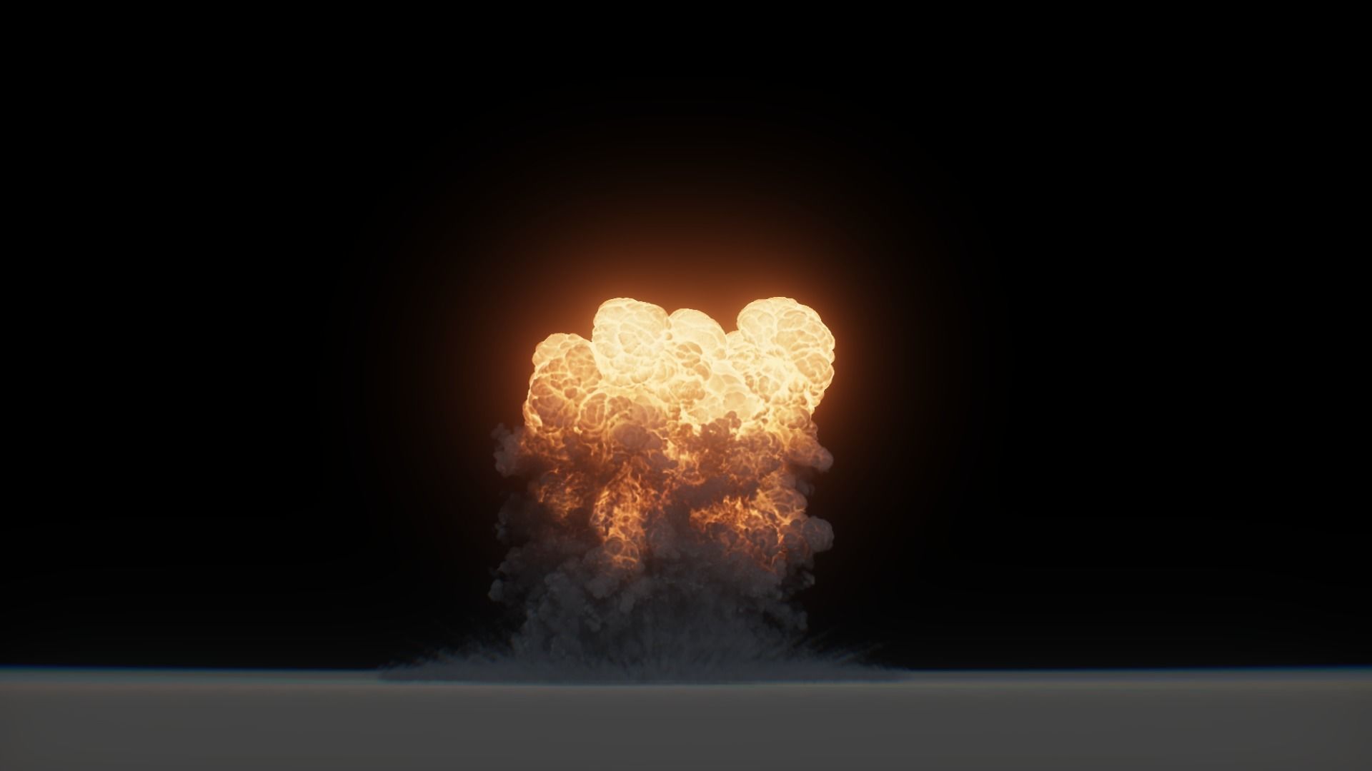 3D Model Nuclear Explosion based on Trinity Test in Oppenheimer 3D model_24