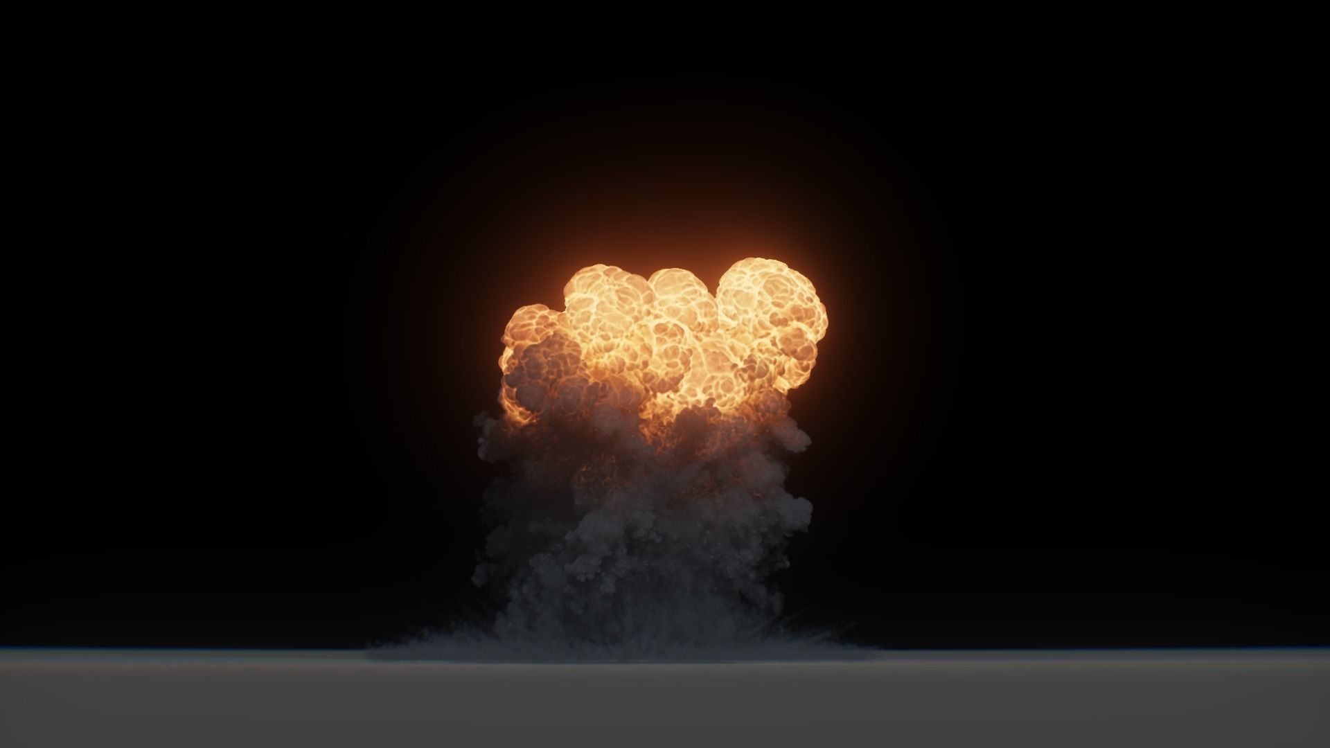 3D Model Nuclear Explosion based on Trinity Test in Oppenheimer 3D model_14