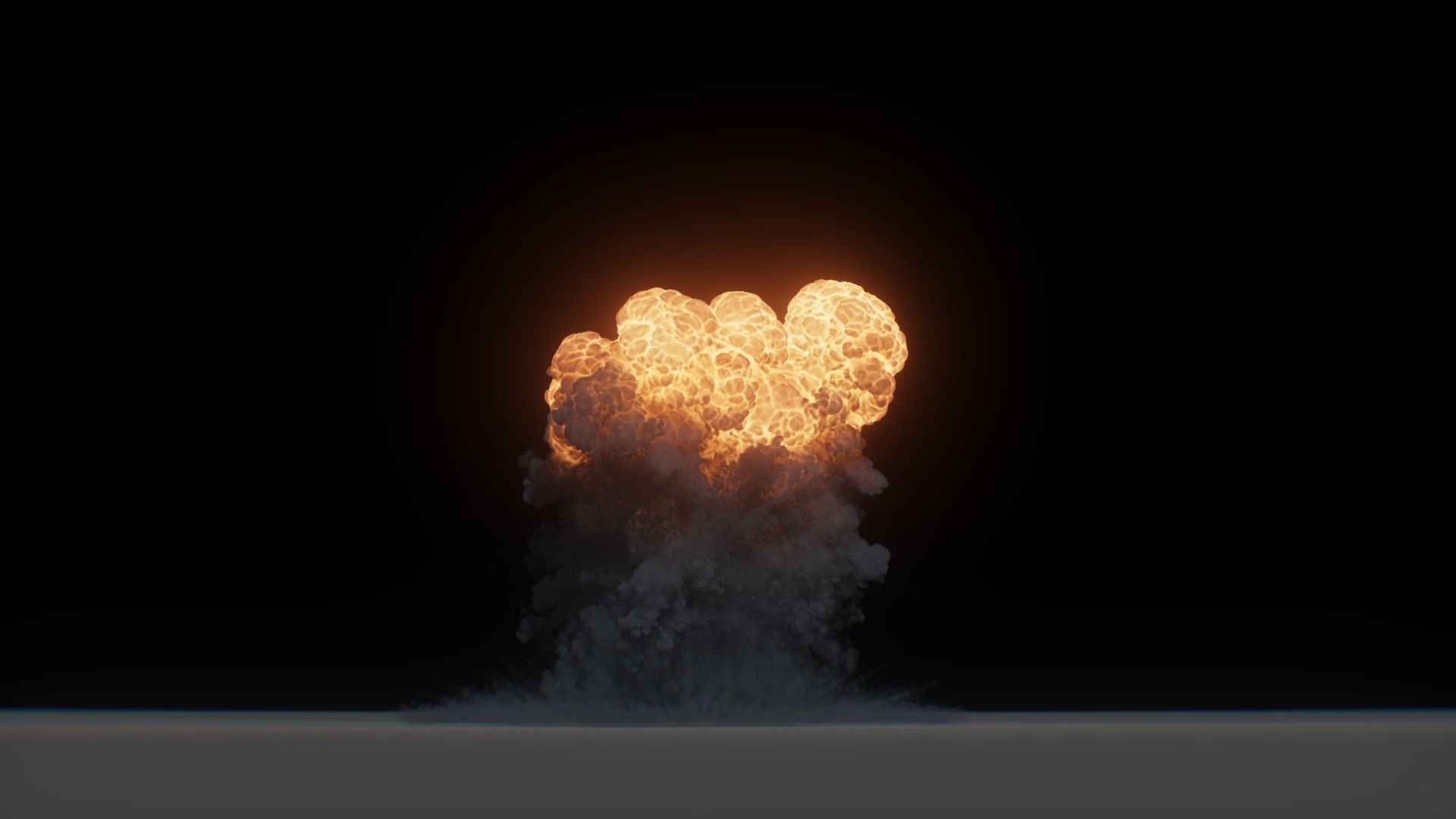 3D Model Nuclear Explosion based on Trinity Test in Oppenheimer 3D model_15