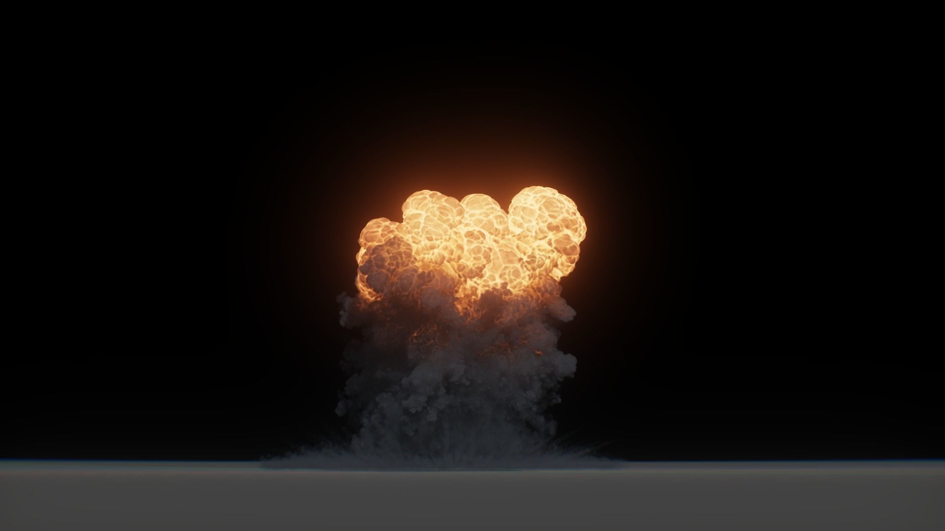 3D Model Nuclear Explosion based on Trinity Test in Oppenheimer 3D model_34