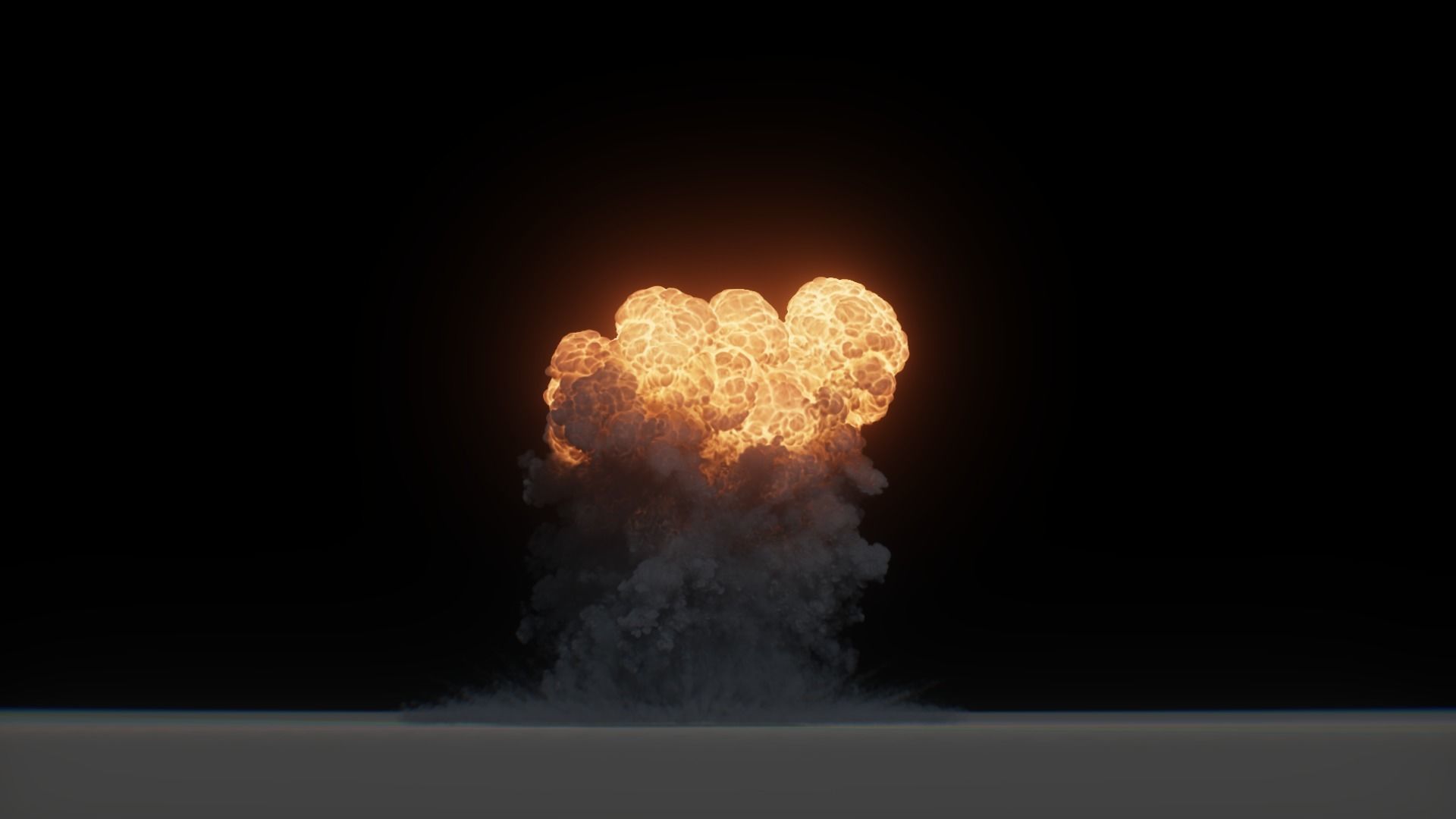 3D Model Nuclear Explosion based on Trinity Test in Oppenheimer 3D model_21