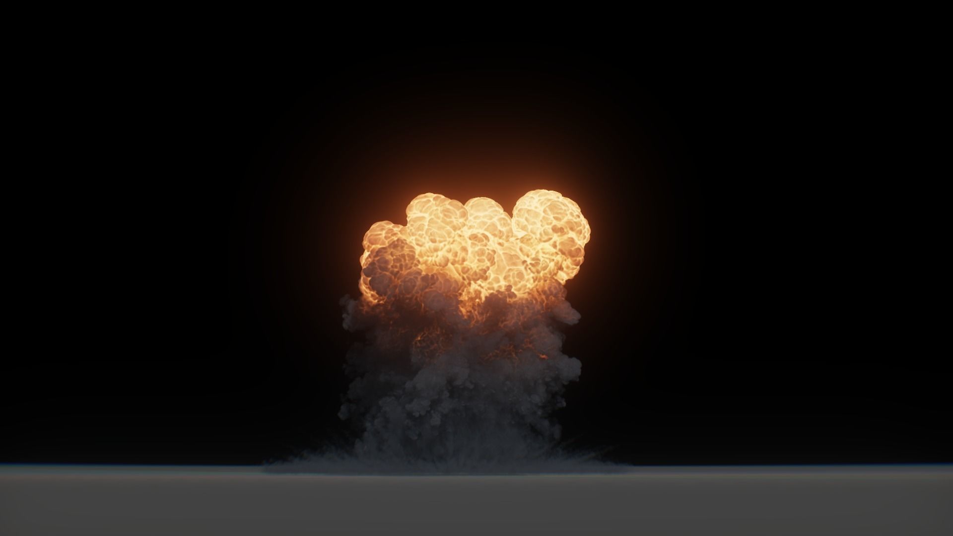 3D Model Nuclear Explosion based on Trinity Test in Oppenheimer 3D model_4