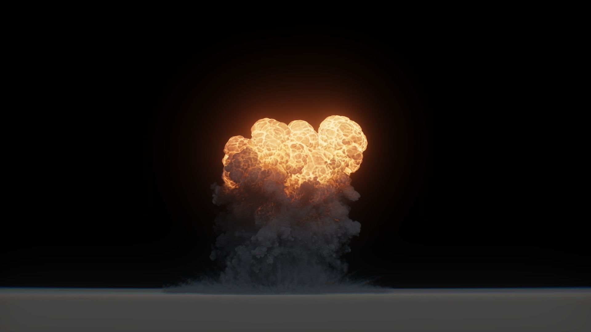 3D Model Nuclear Explosion based on Trinity Test in Oppenheimer 3D model_19