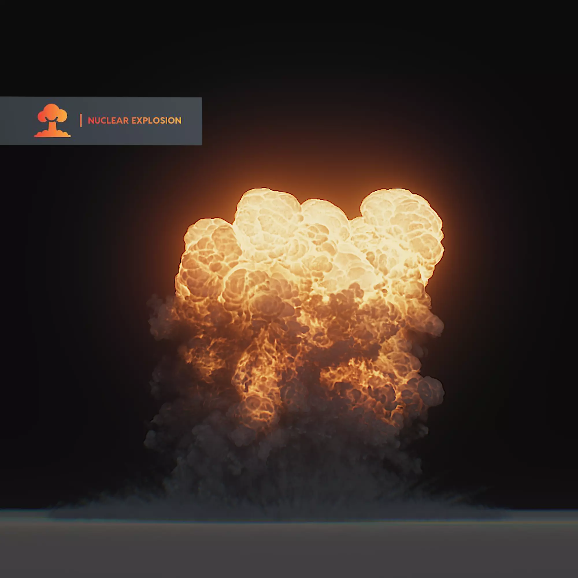 3D Model Nuclear Explosion based on Trinity Test in Oppenheimer 3D model_0