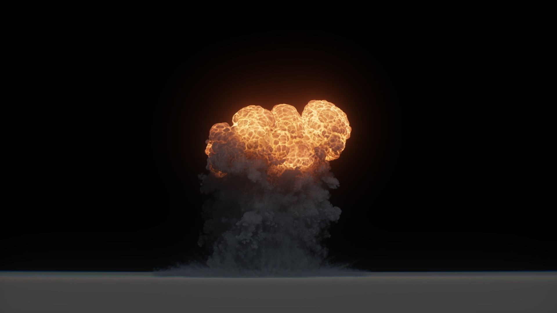 3D Model Nuclear Explosion based on Trinity Test in Oppenheimer 3D model_16