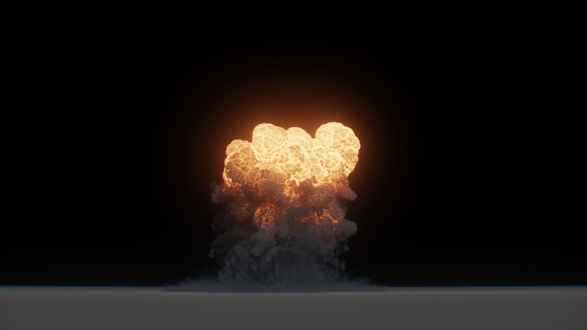 3D Model Nuclear Explosion based on Trinity Test in Oppenheimer 3D model_27