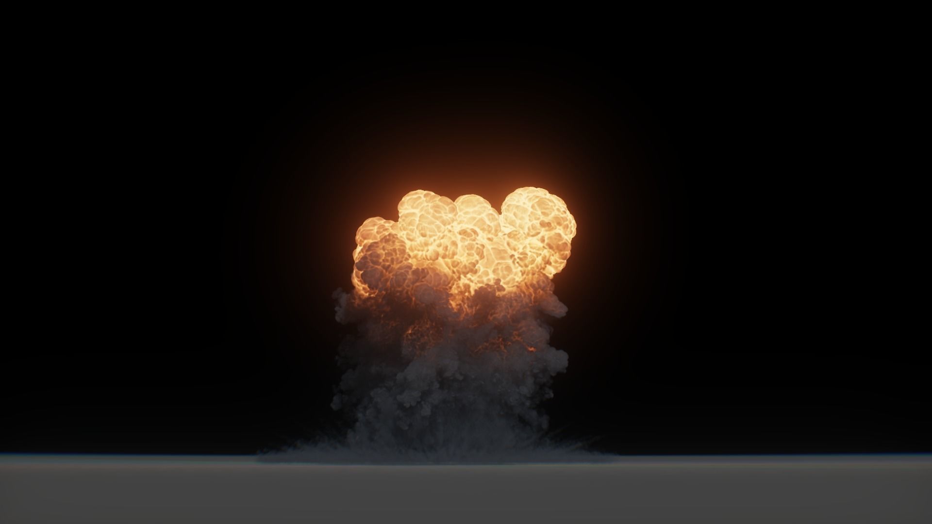 3D Model Nuclear Explosion based on Trinity Test in Oppenheimer 3D model_31