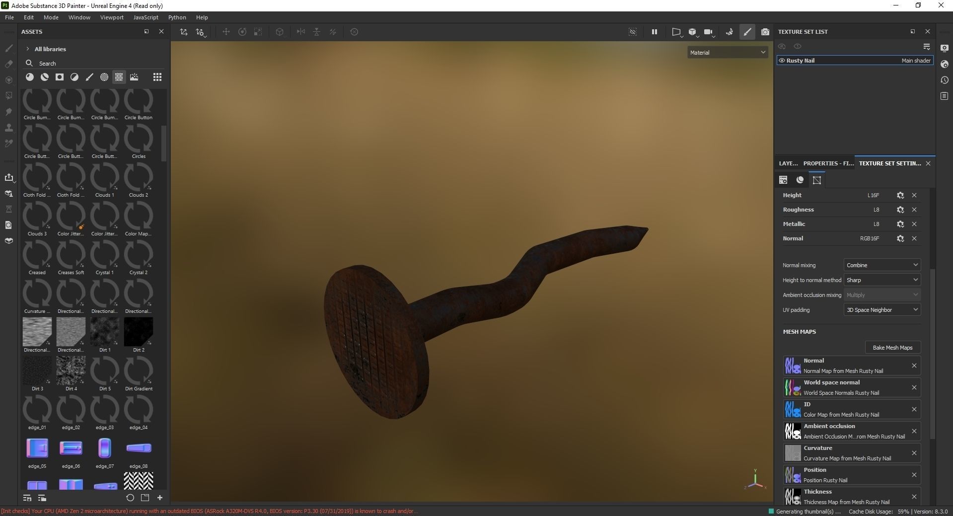 Rusty Nail 3D Model Low-poly 3D model_7