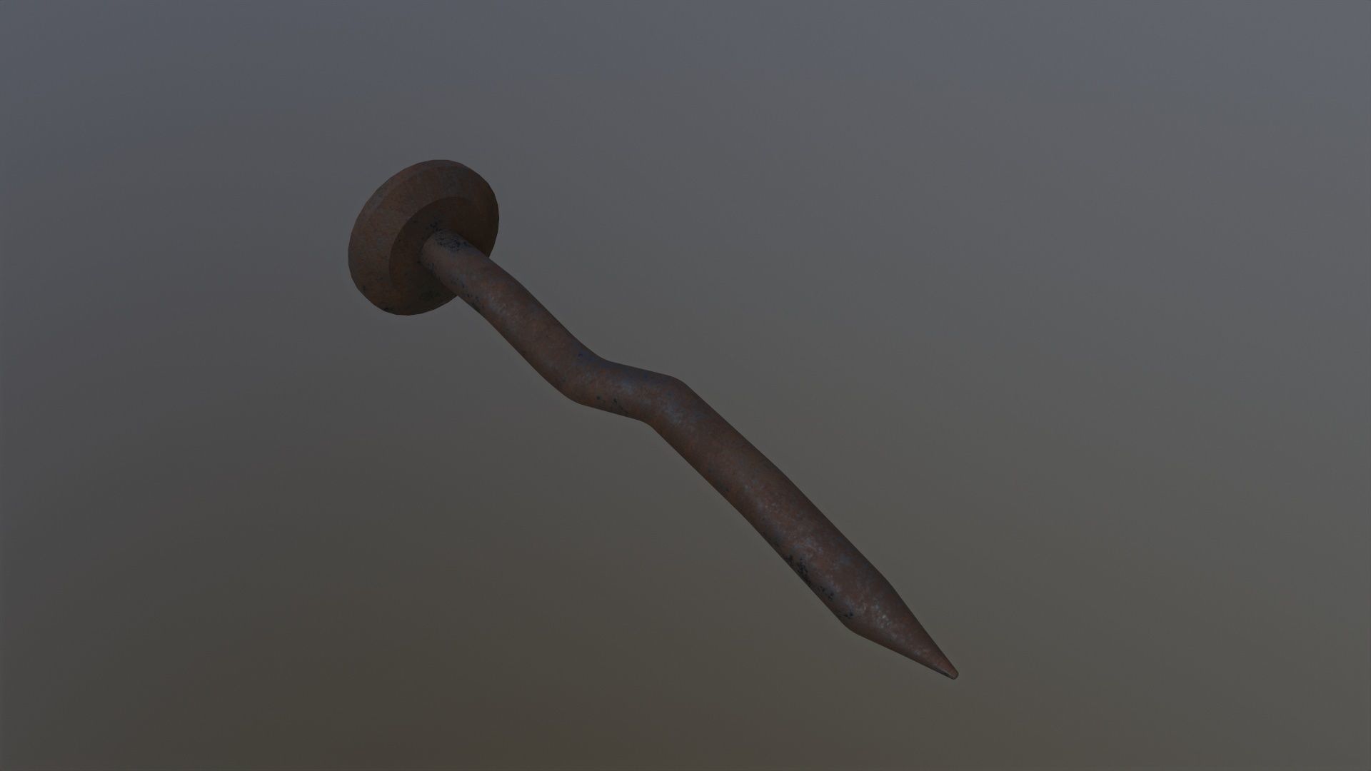 Rusty Nail 3D Model Low-poly 3D model_6