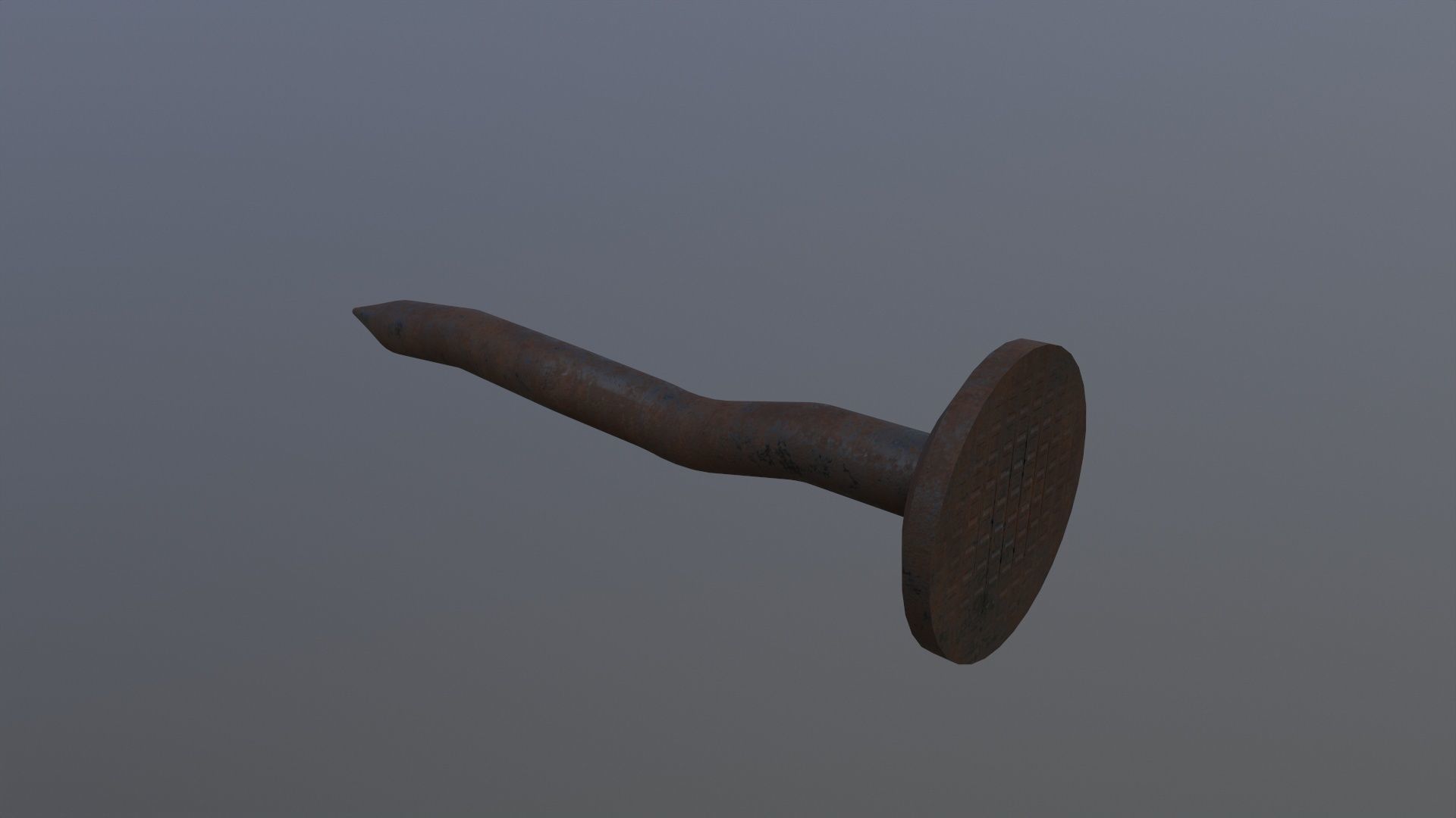 Rusty Nail 3D Model Low-poly 3D model_3