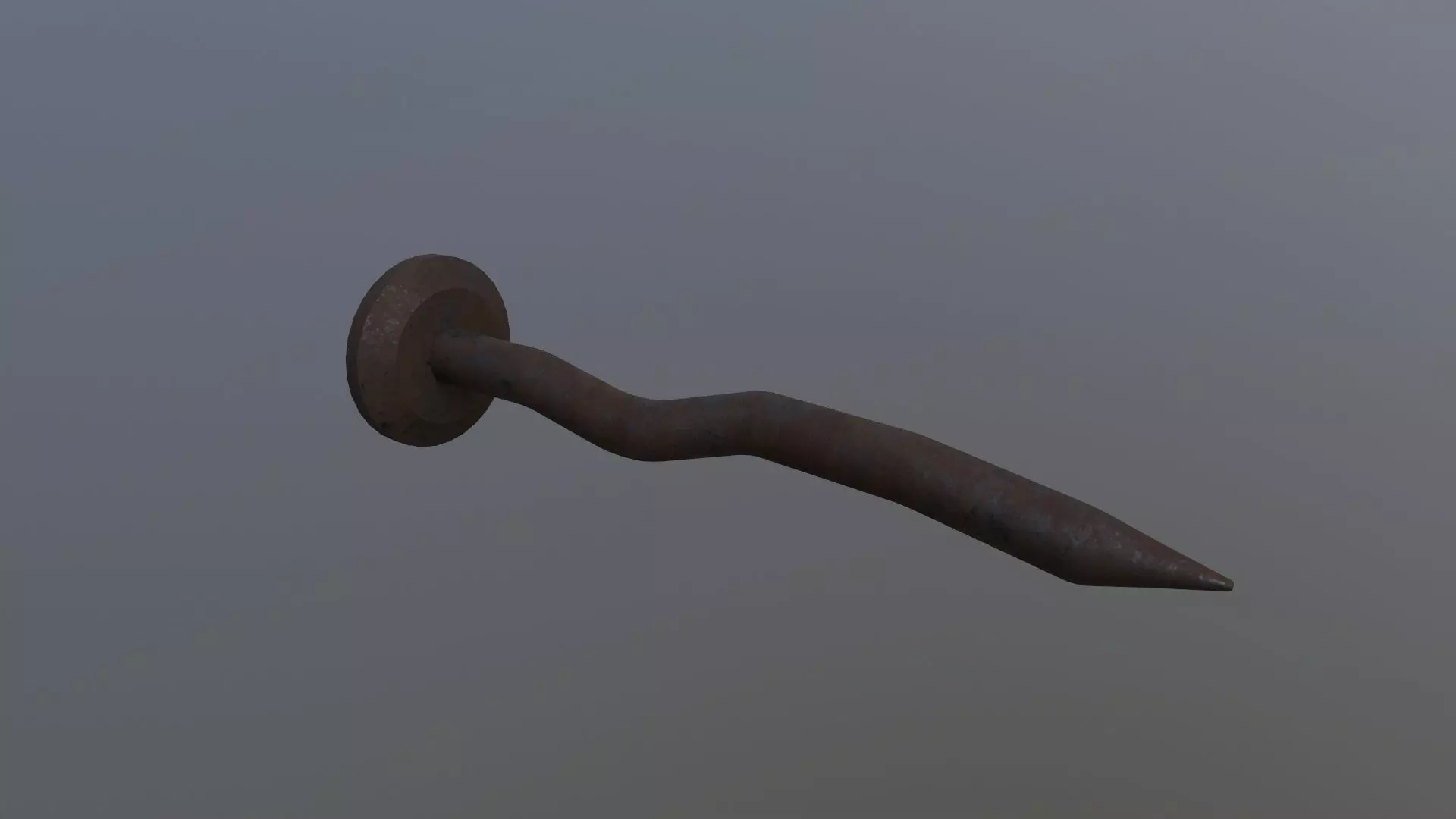 Rusty Nail 3D Model Low-poly 3D model_0