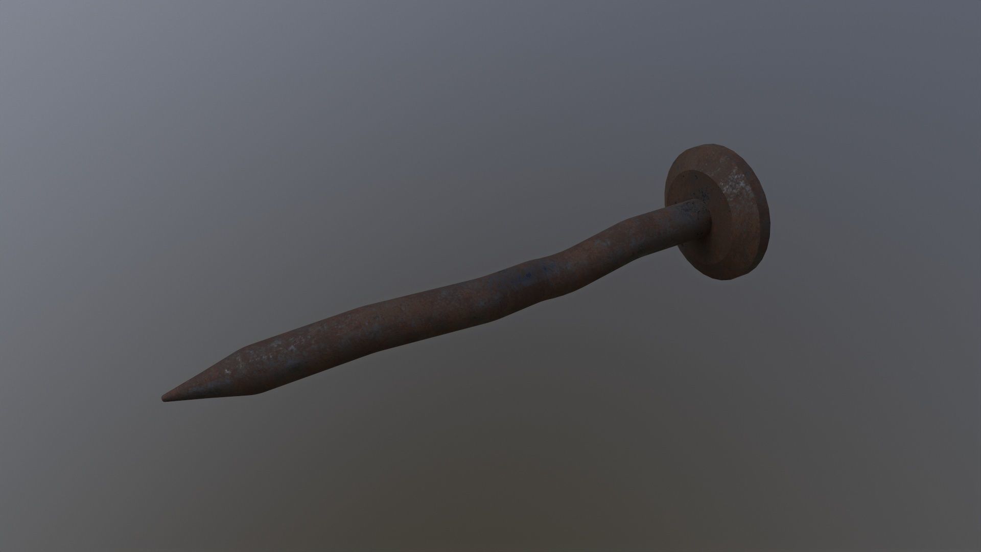 Rusty Nail 3D Model Low-poly 3D model_2