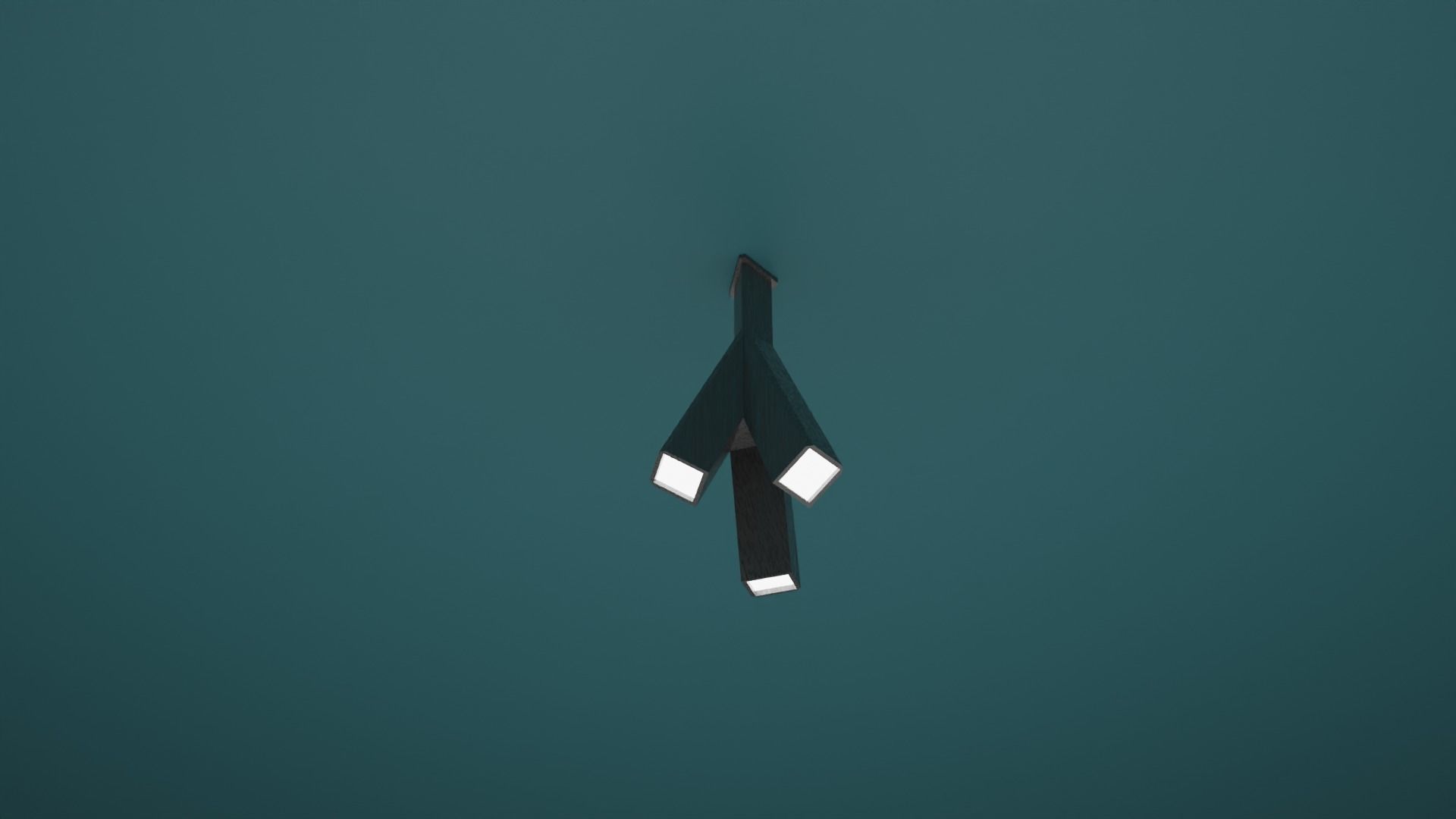 3 Armed modern Led Lamp Low-poly 3D model_1