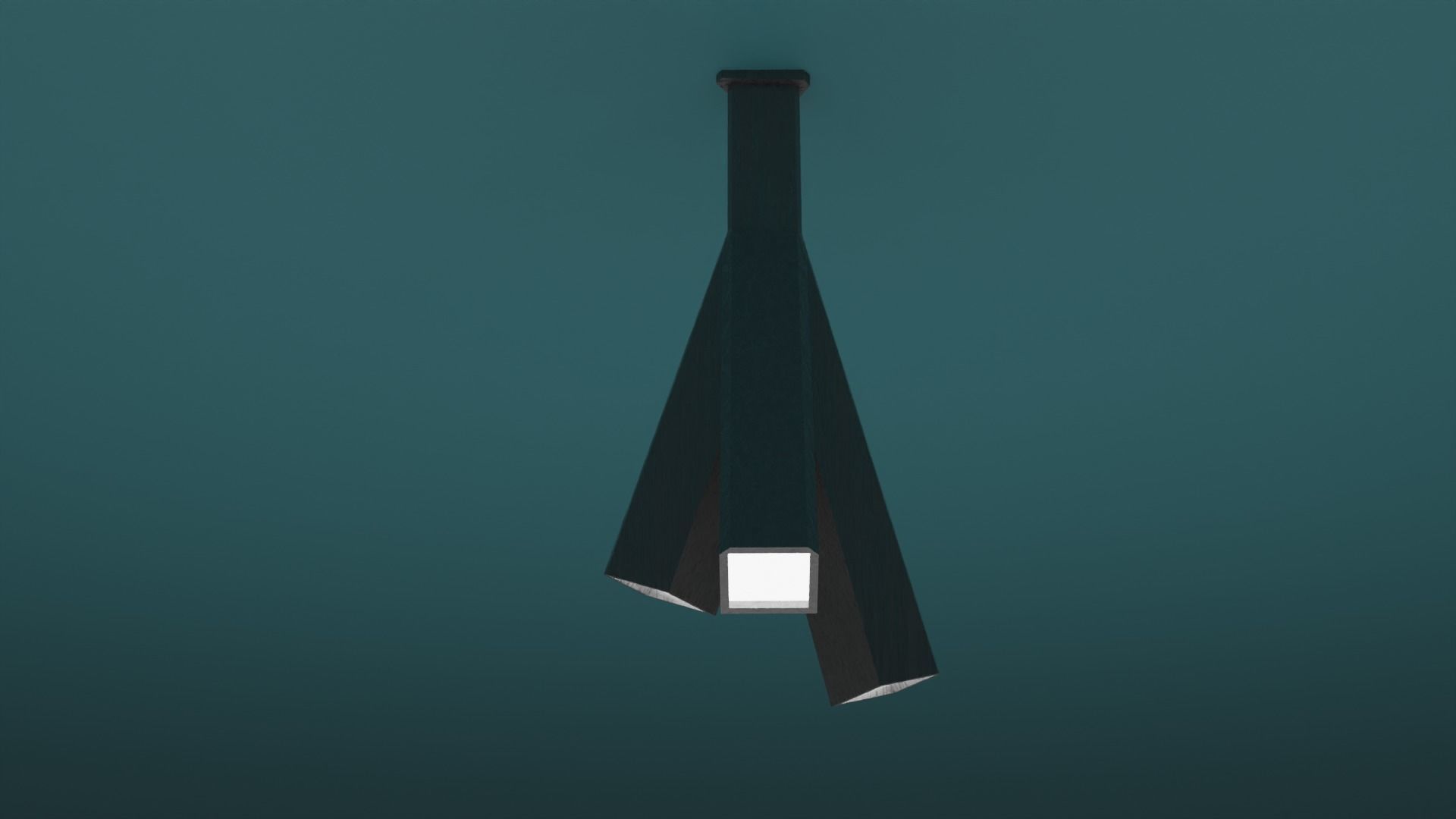 3 Armed modern Led Lamp Low-poly 3D model_3