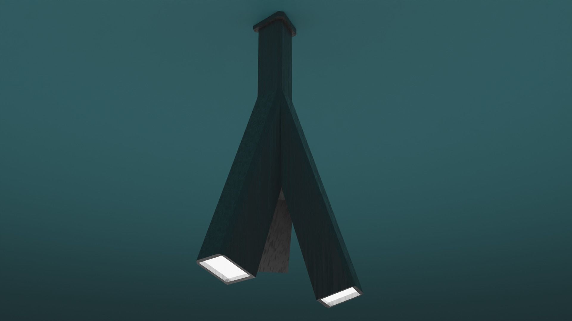 3 Armed modern Led Lamp Low-poly 3D model_2