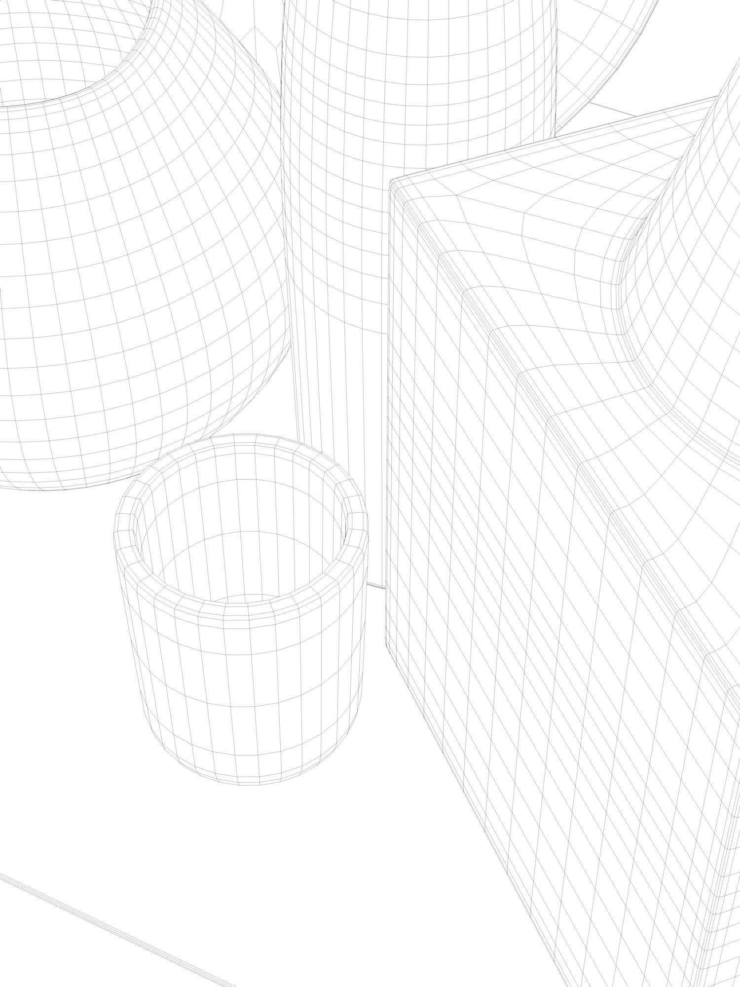 Pitcher with Vases 3D model_4