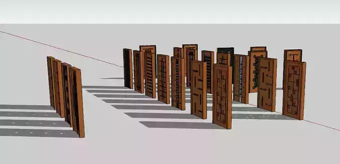 all types of interior doors are available 3D print model