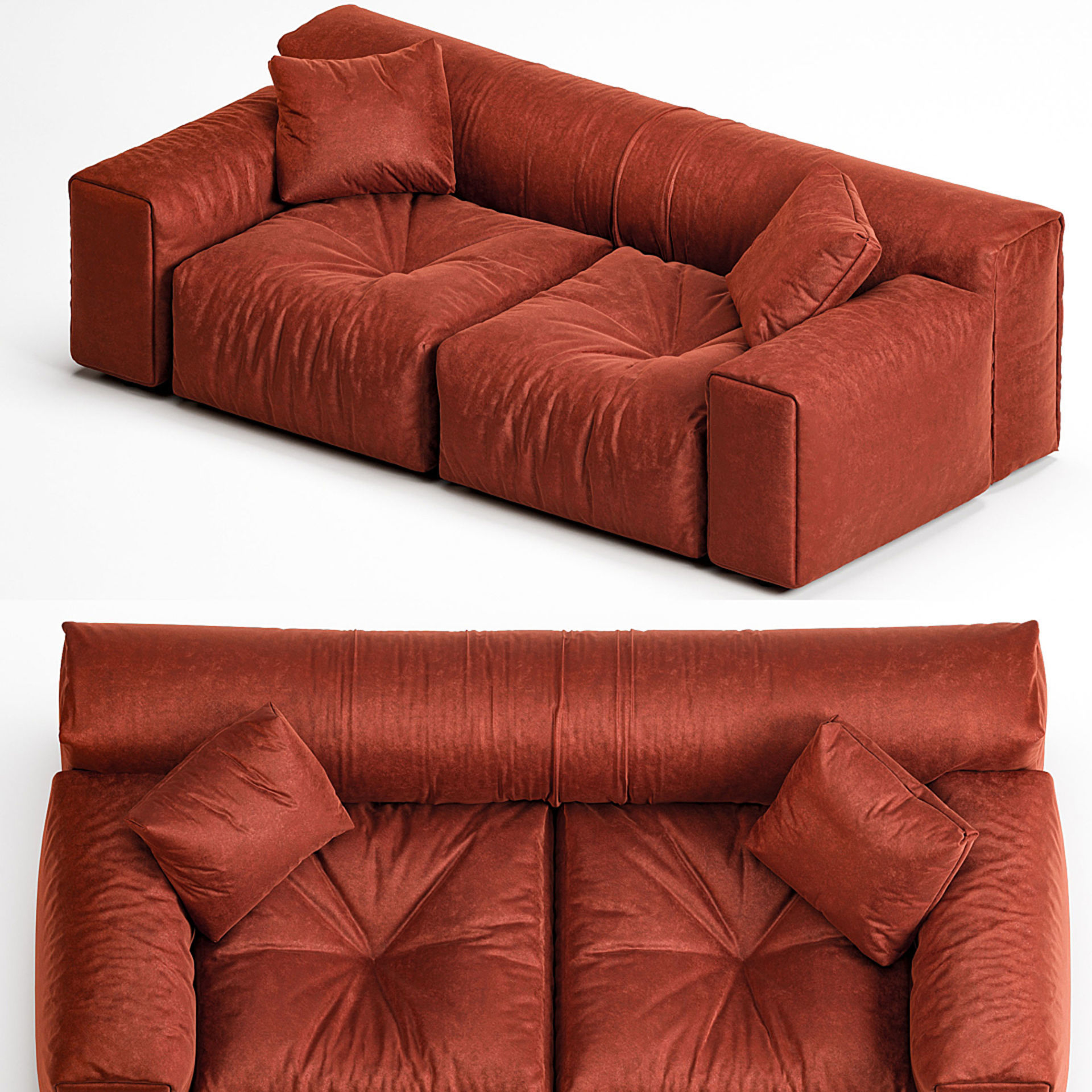 living divani SOFTWALL 3D model_1