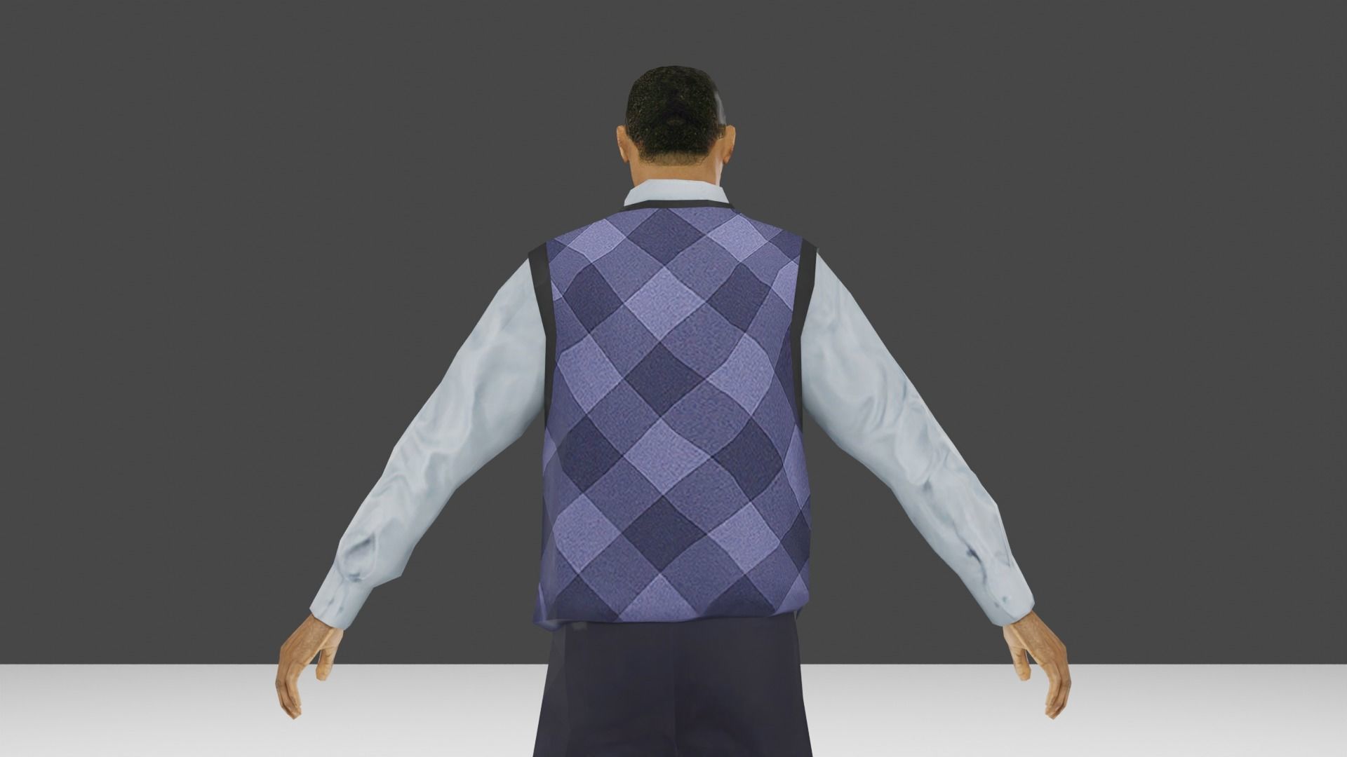 Businessman Low-poly 3D model_15