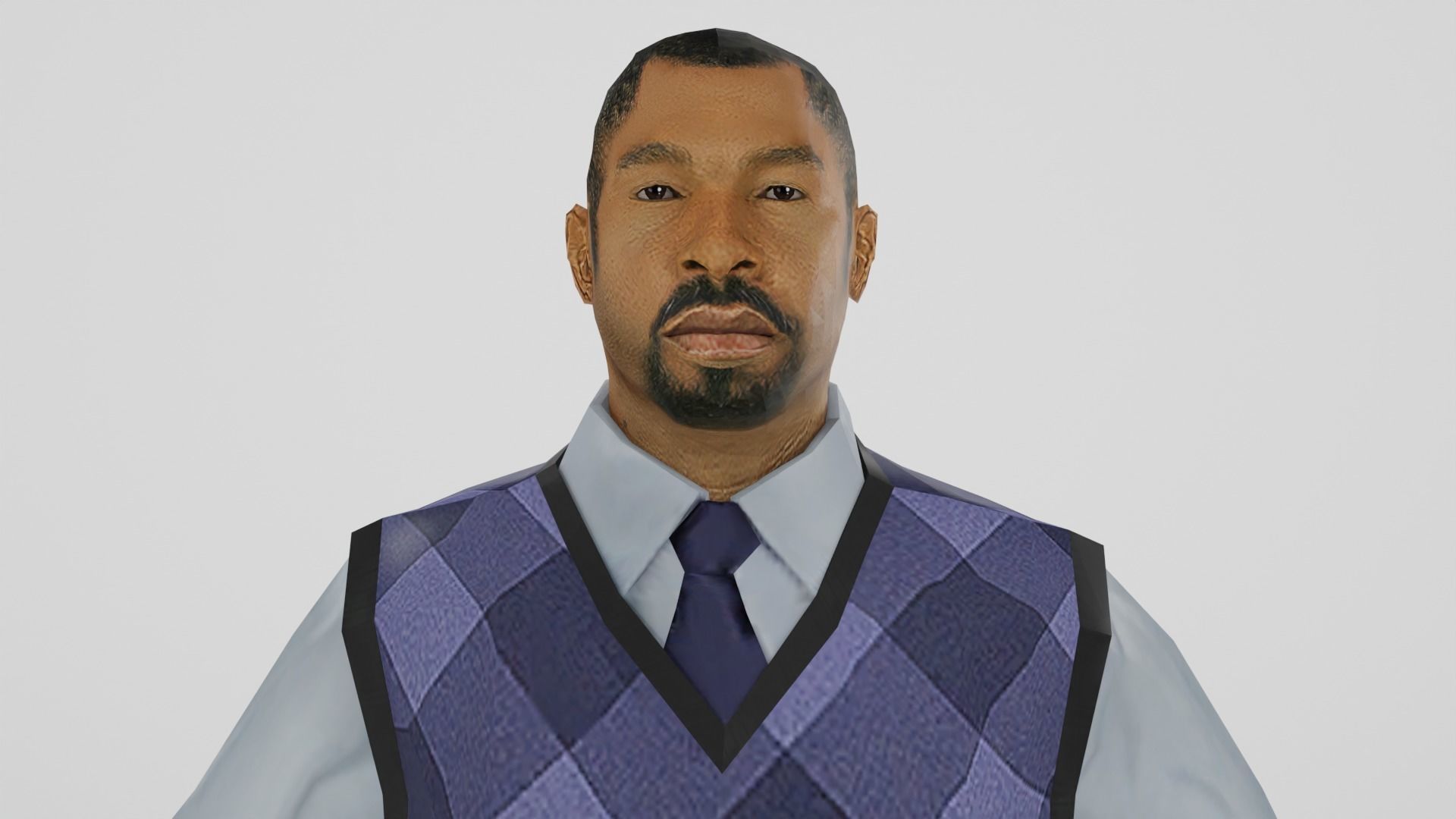 Businessman Low-poly 3D model_1