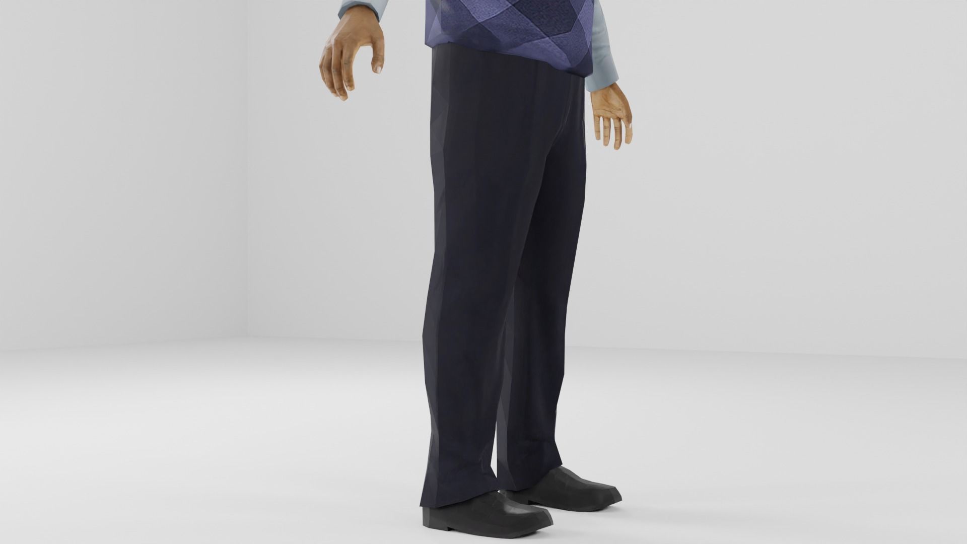 Businessman Low-poly 3D model_6