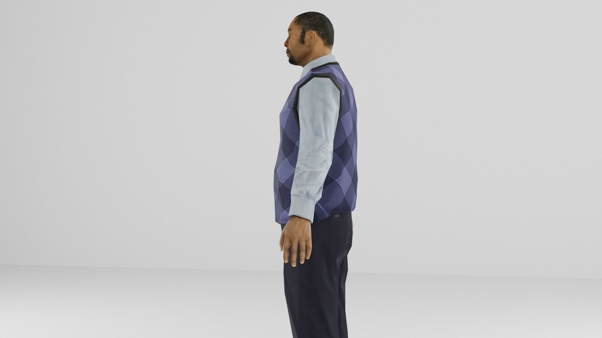 Businessman Low-poly 3D model_19