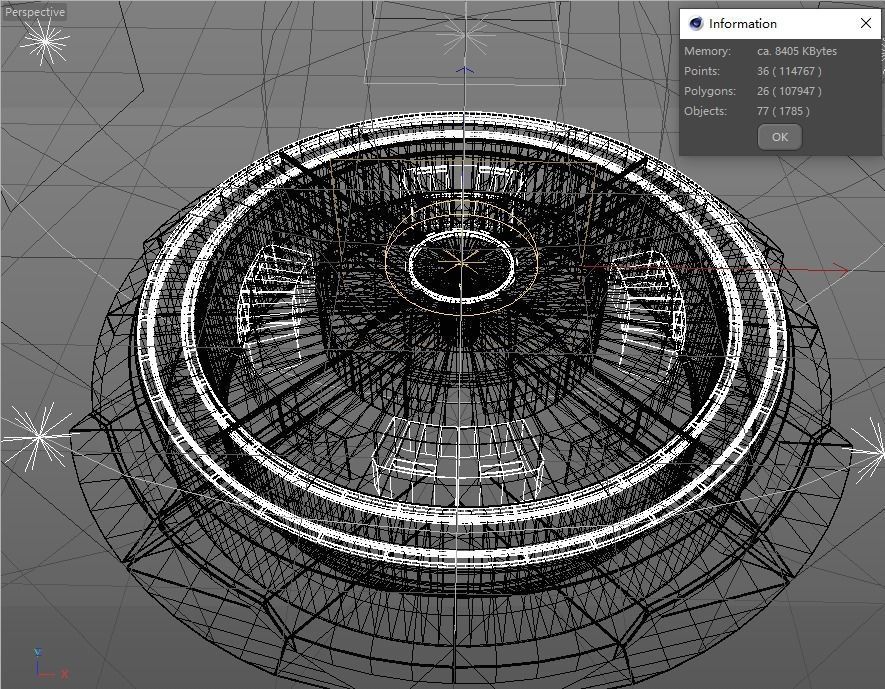 Future technology HUD information virtual reality booth 3D model_4