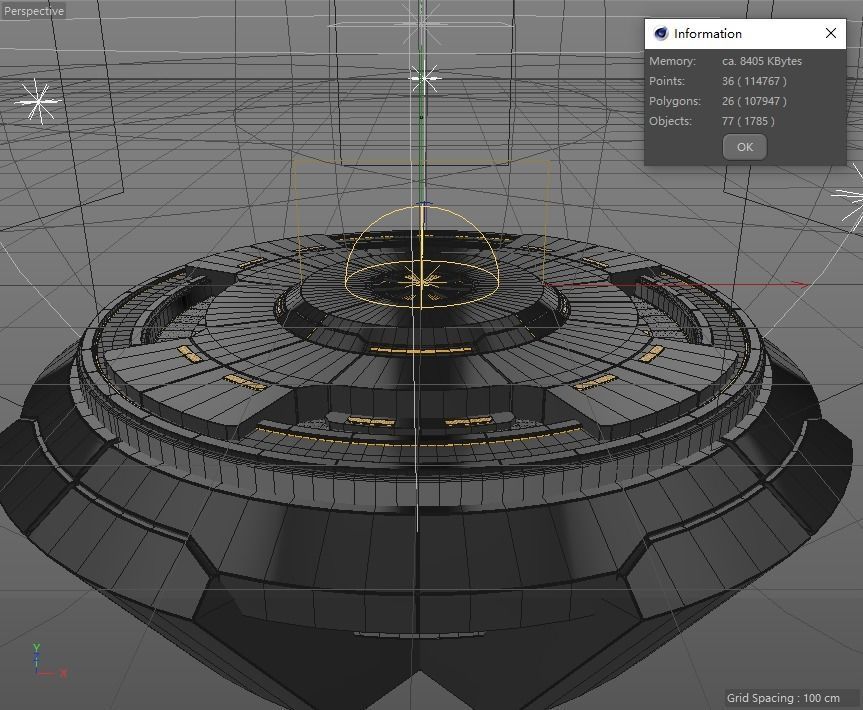 Future technology HUD information virtual reality booth 3D model_3