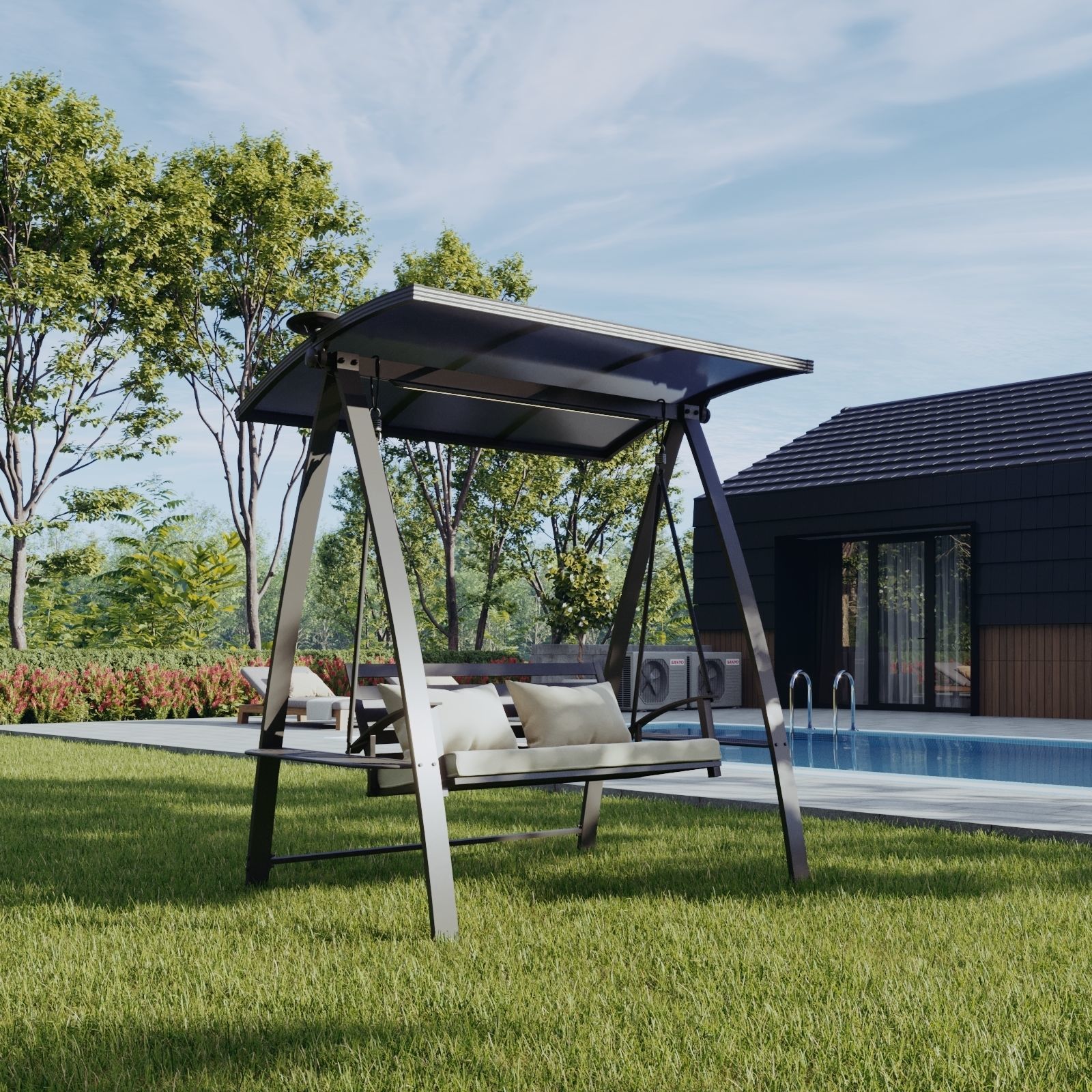 Garden swing Set 3D model_33