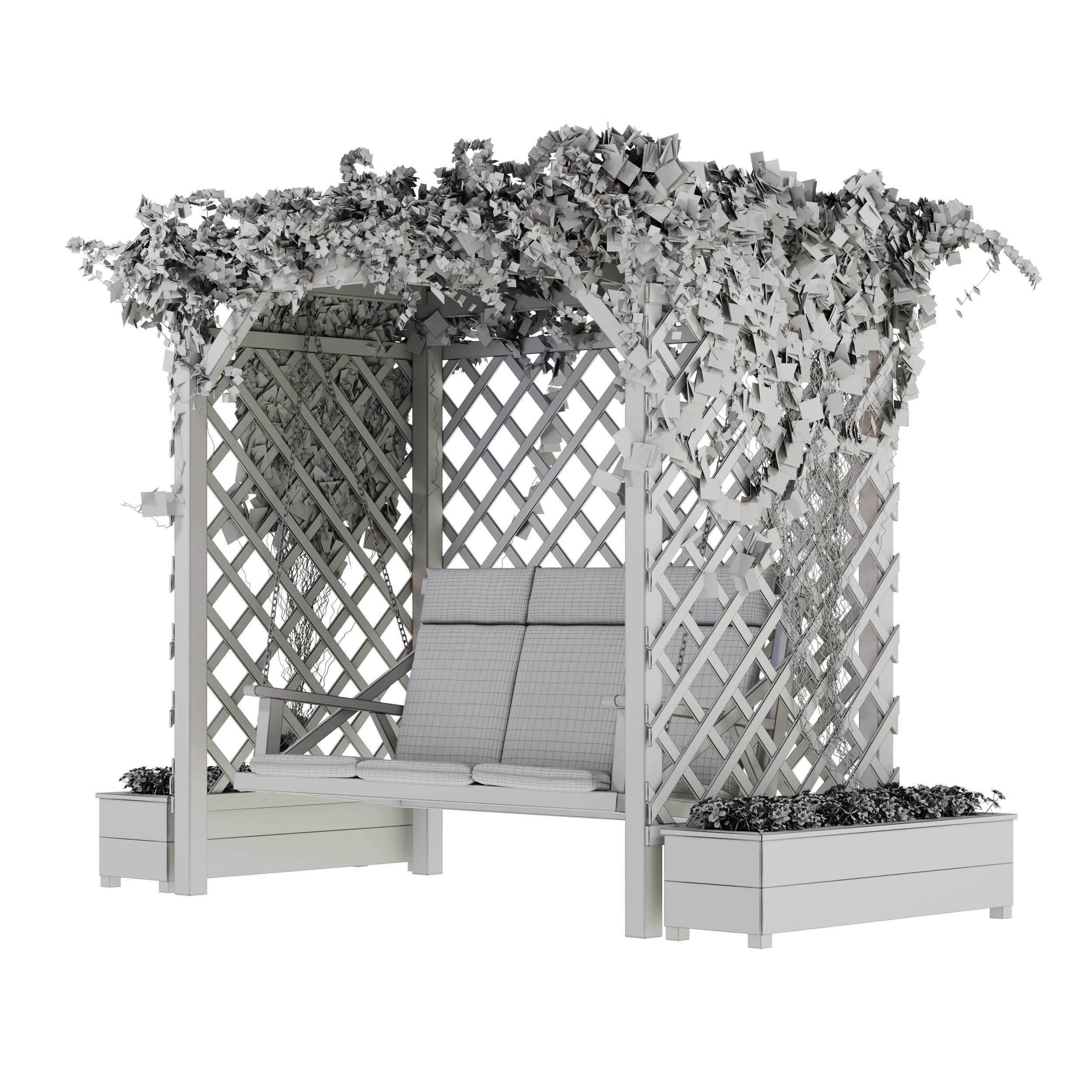 Garden swing Set 3D model_9