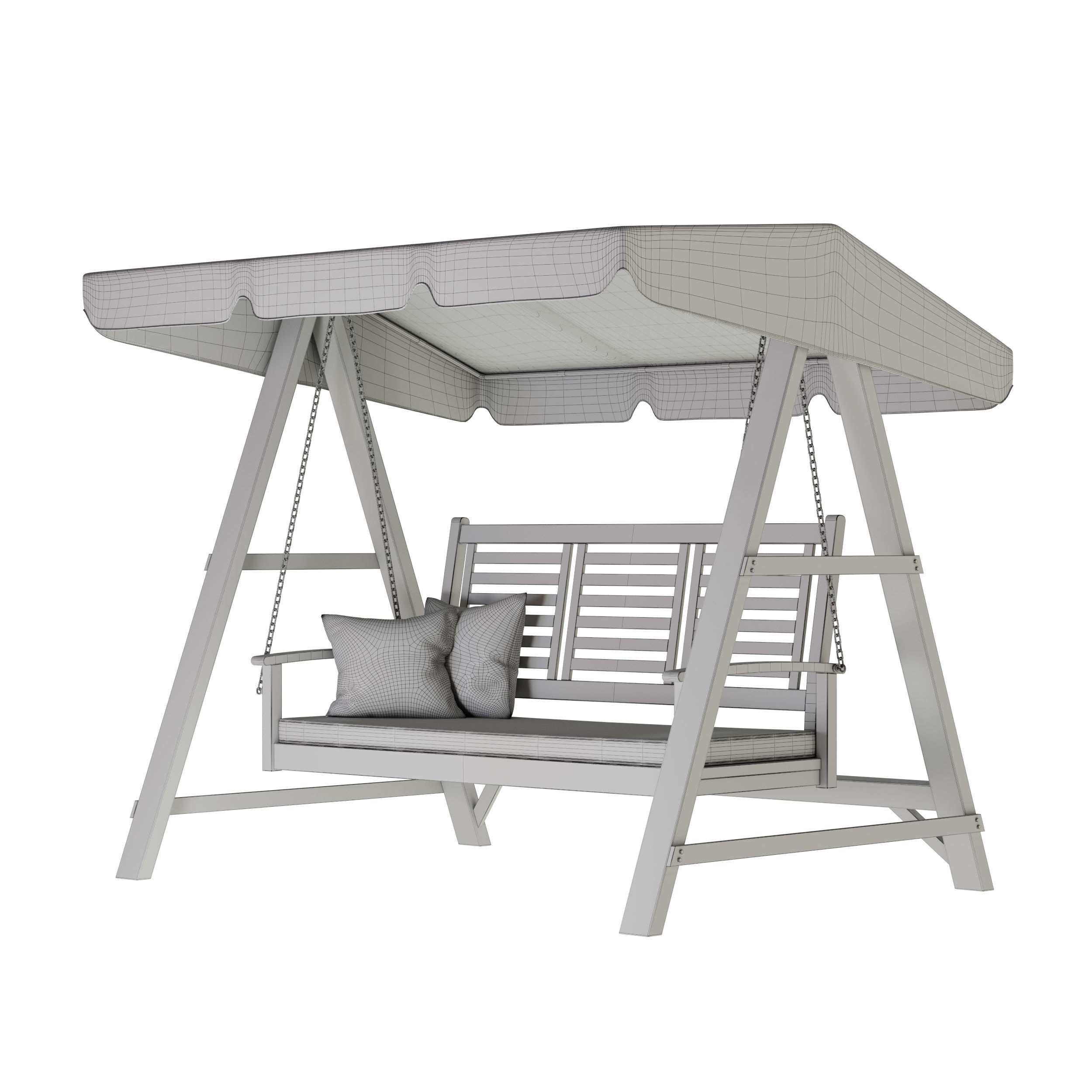 Garden swing Set 3D model_5