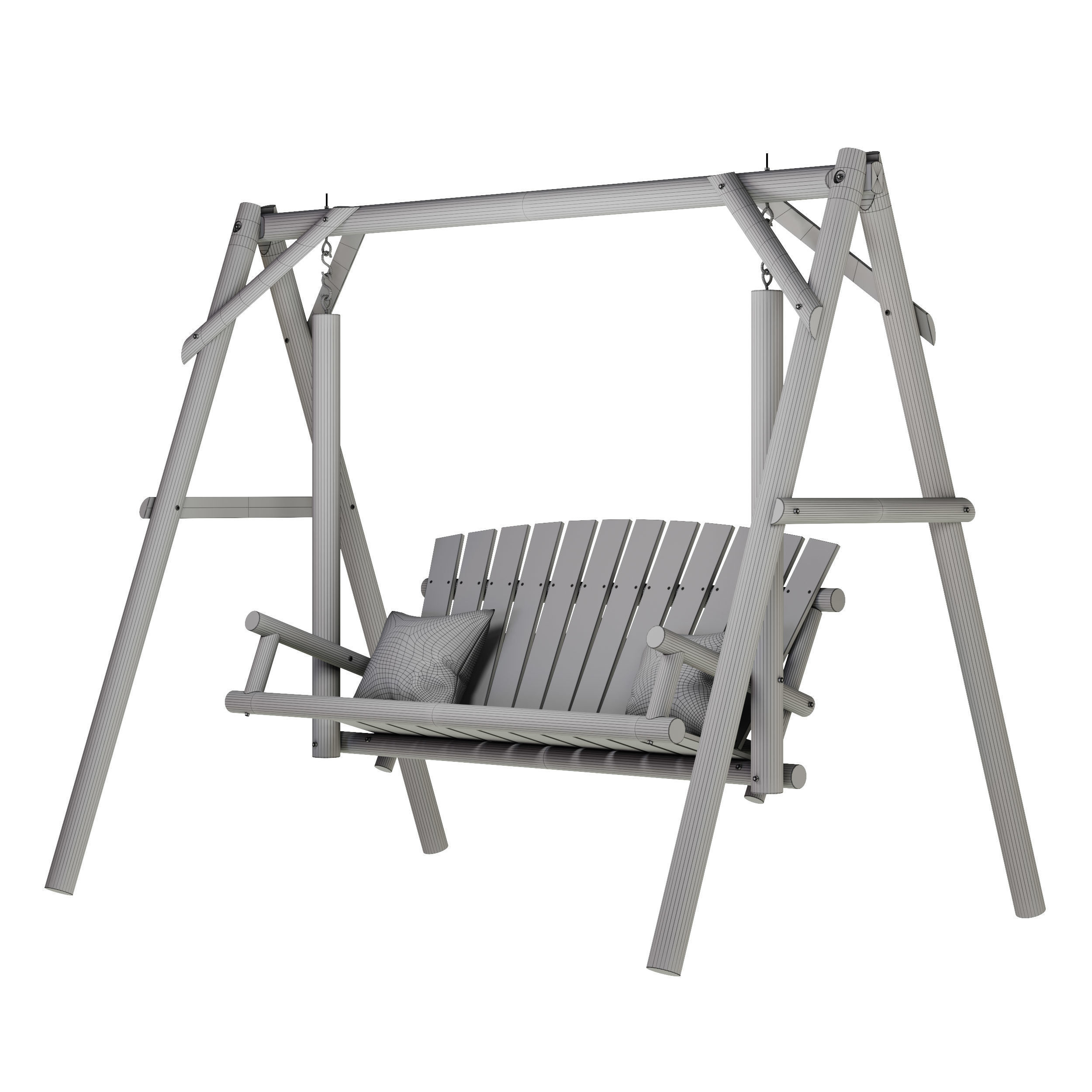 Garden swing Set 3D model_27