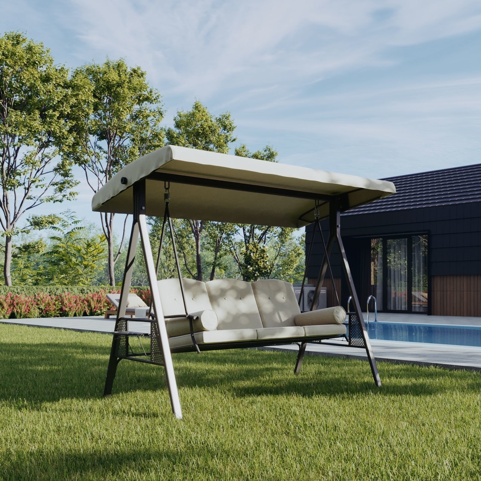 Garden swing Set 3D model_16