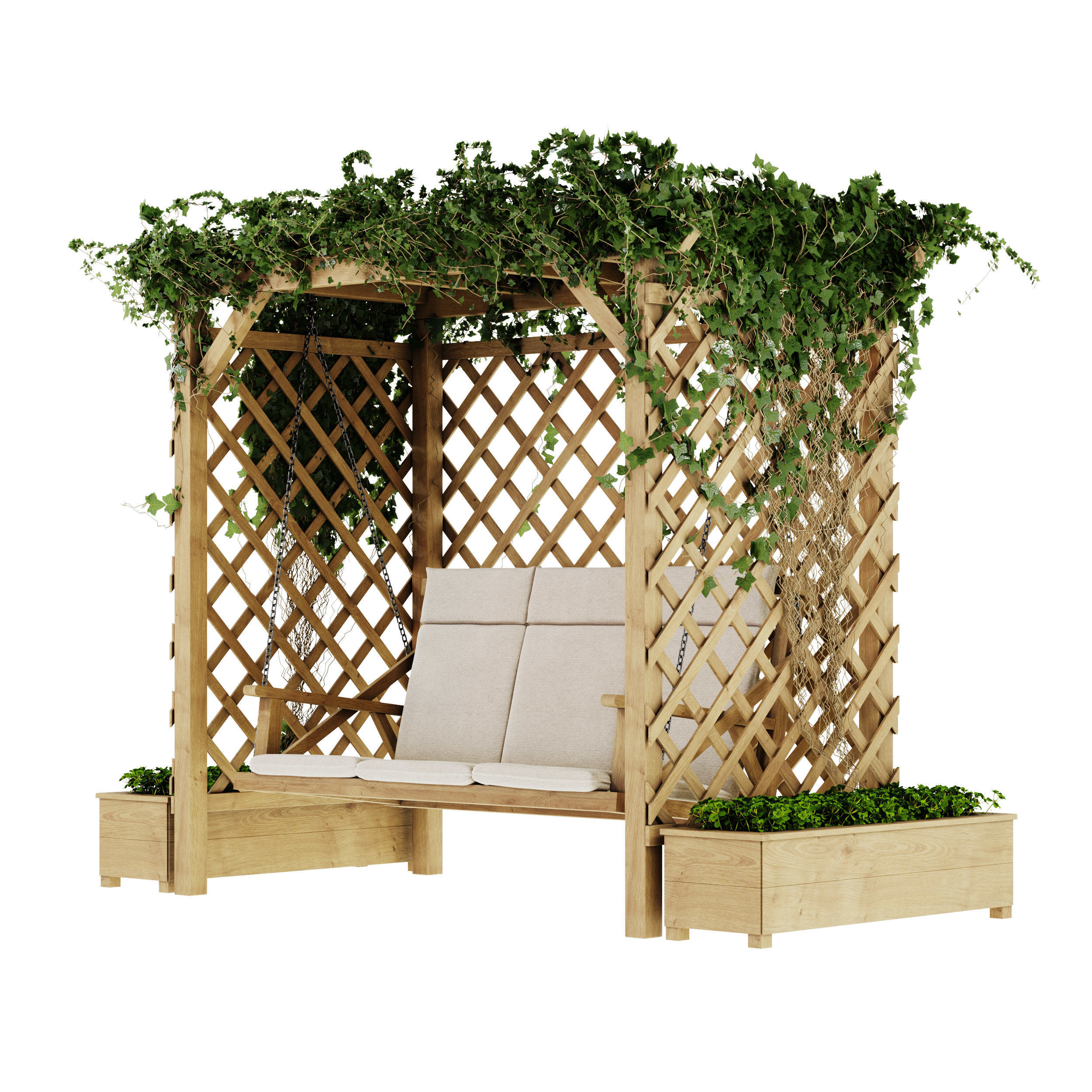 Garden swing Set 3D model_11