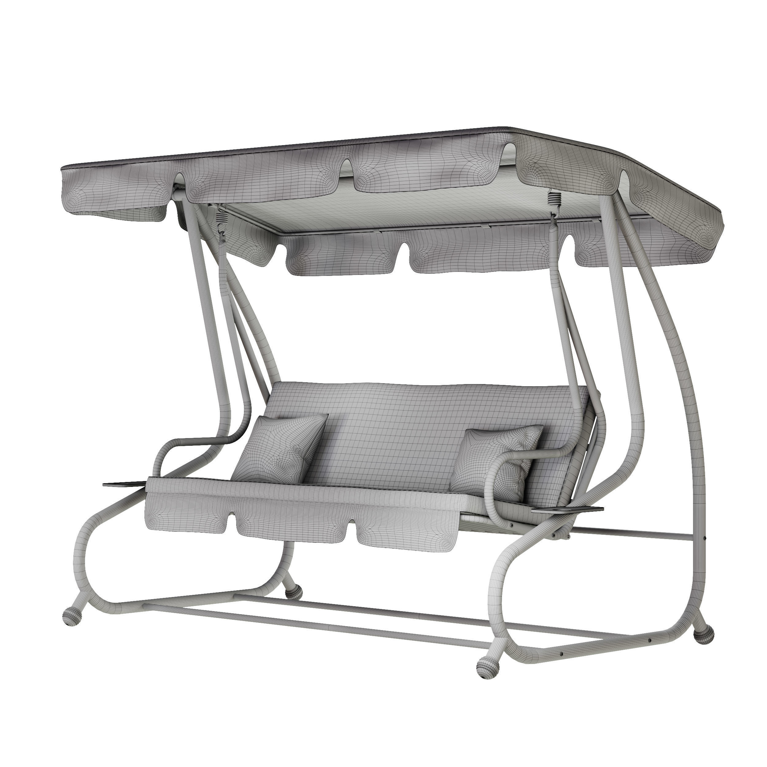 Garden swing Set 3D model_23