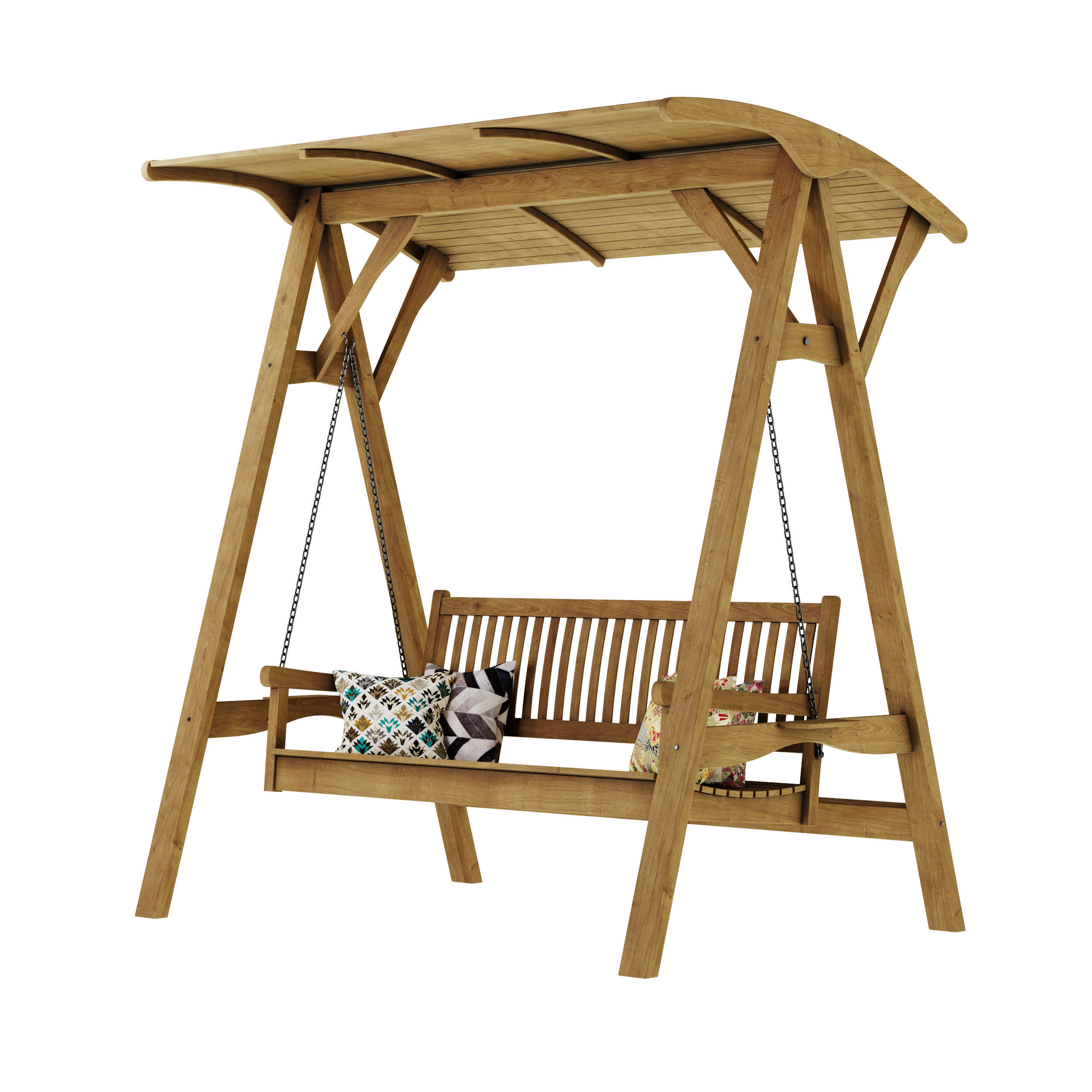 Garden swing Set 3D model_2