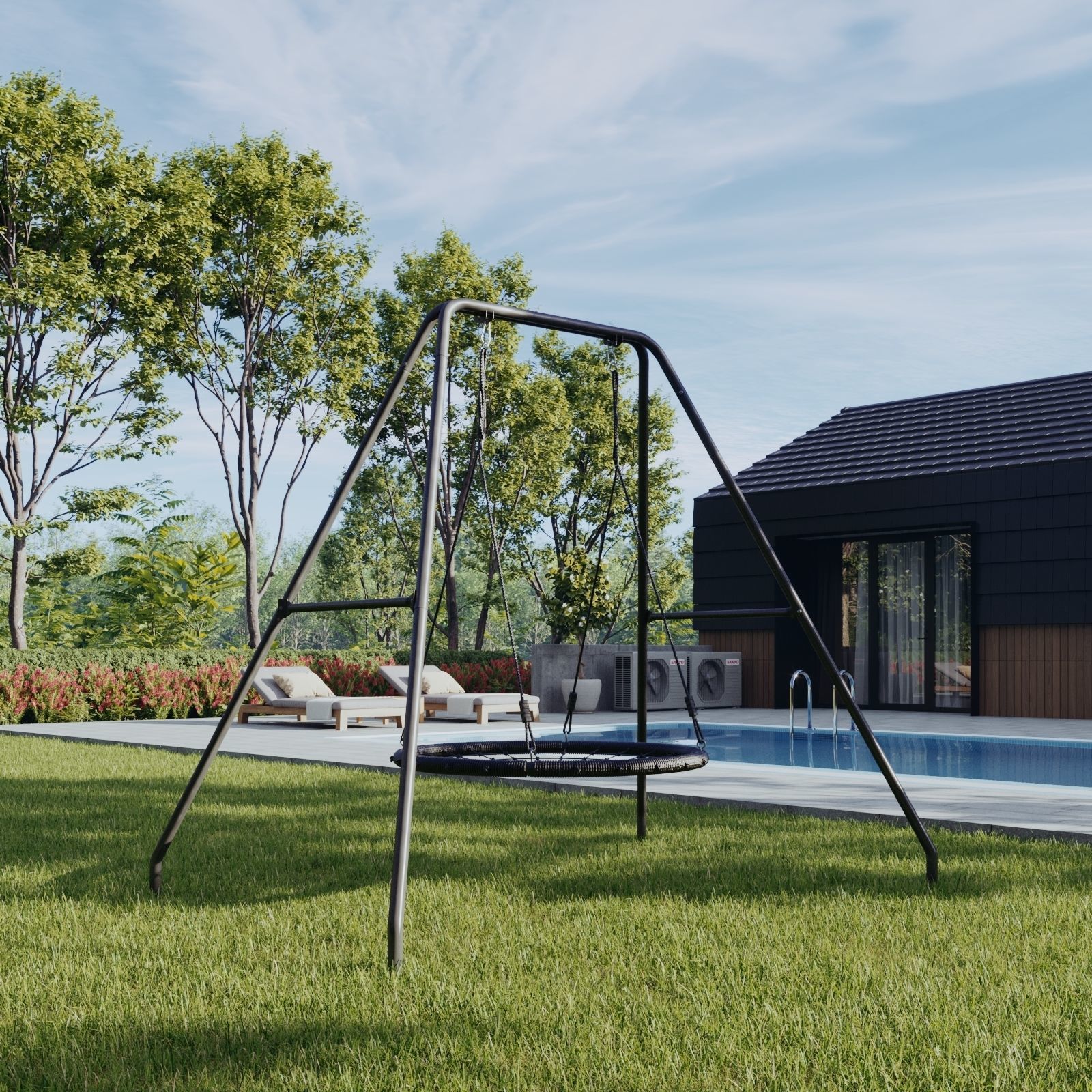 Garden swing Set 3D model_28