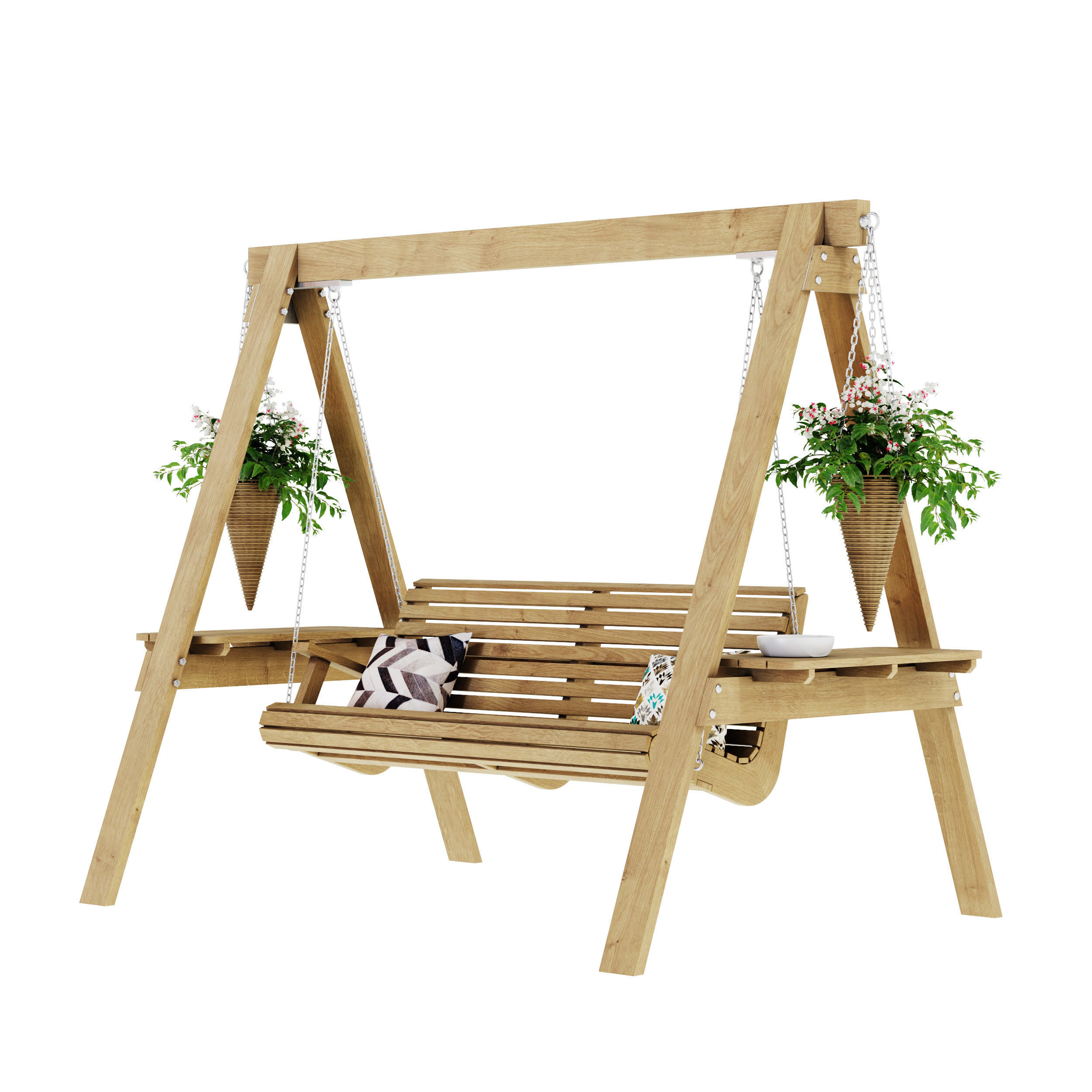 Garden swing Set 3D model_13