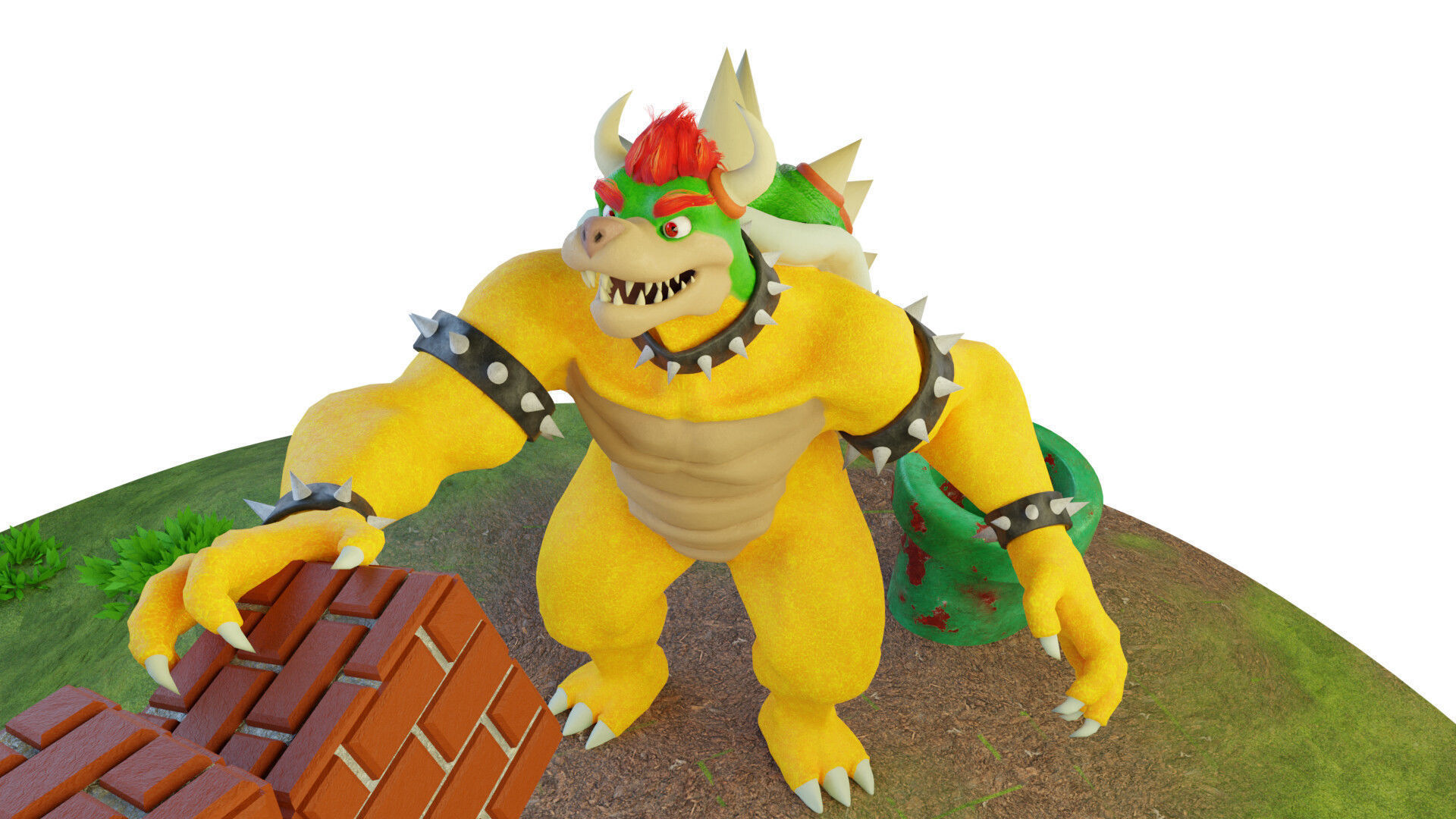 Super Maryo Low-poly 3D model_3
